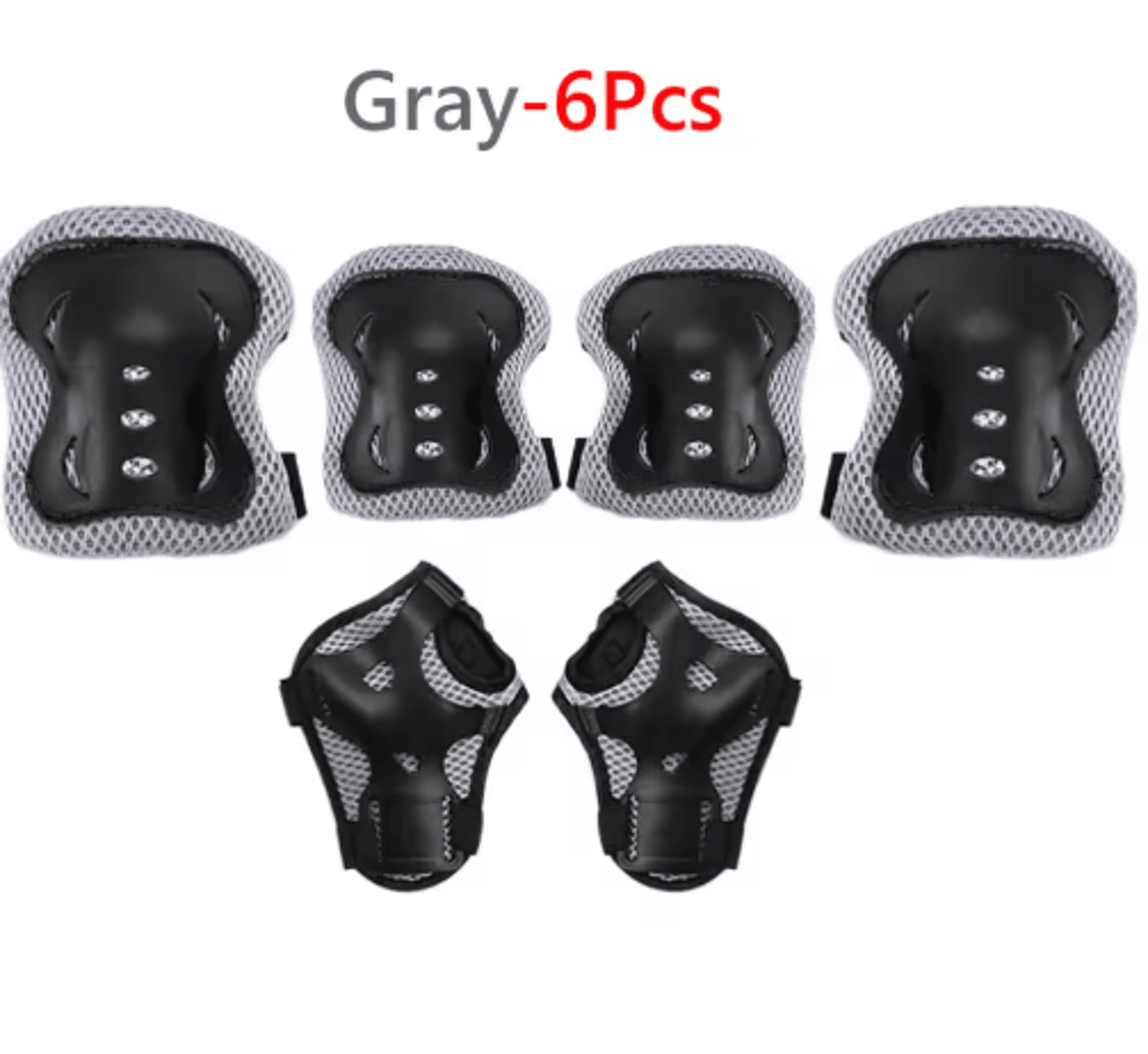 Kids 6in1 Protective Gear Set  Knee Pads Elbow Pads  Wrist Guards For Ages 37 9