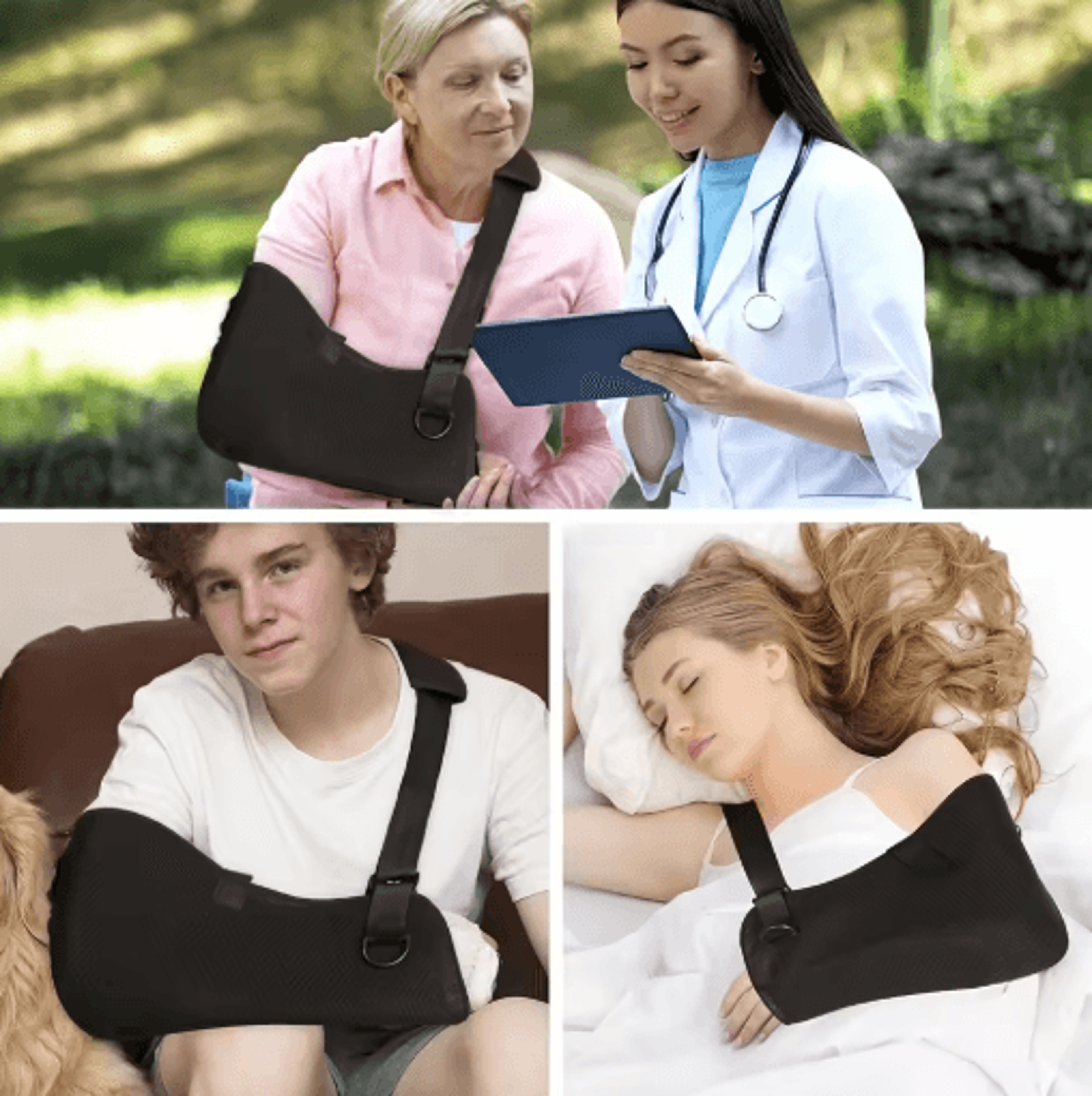Adjustable Shoulder Sling  Breathable Mesh Arm Sling Brace For Everyday Support 3