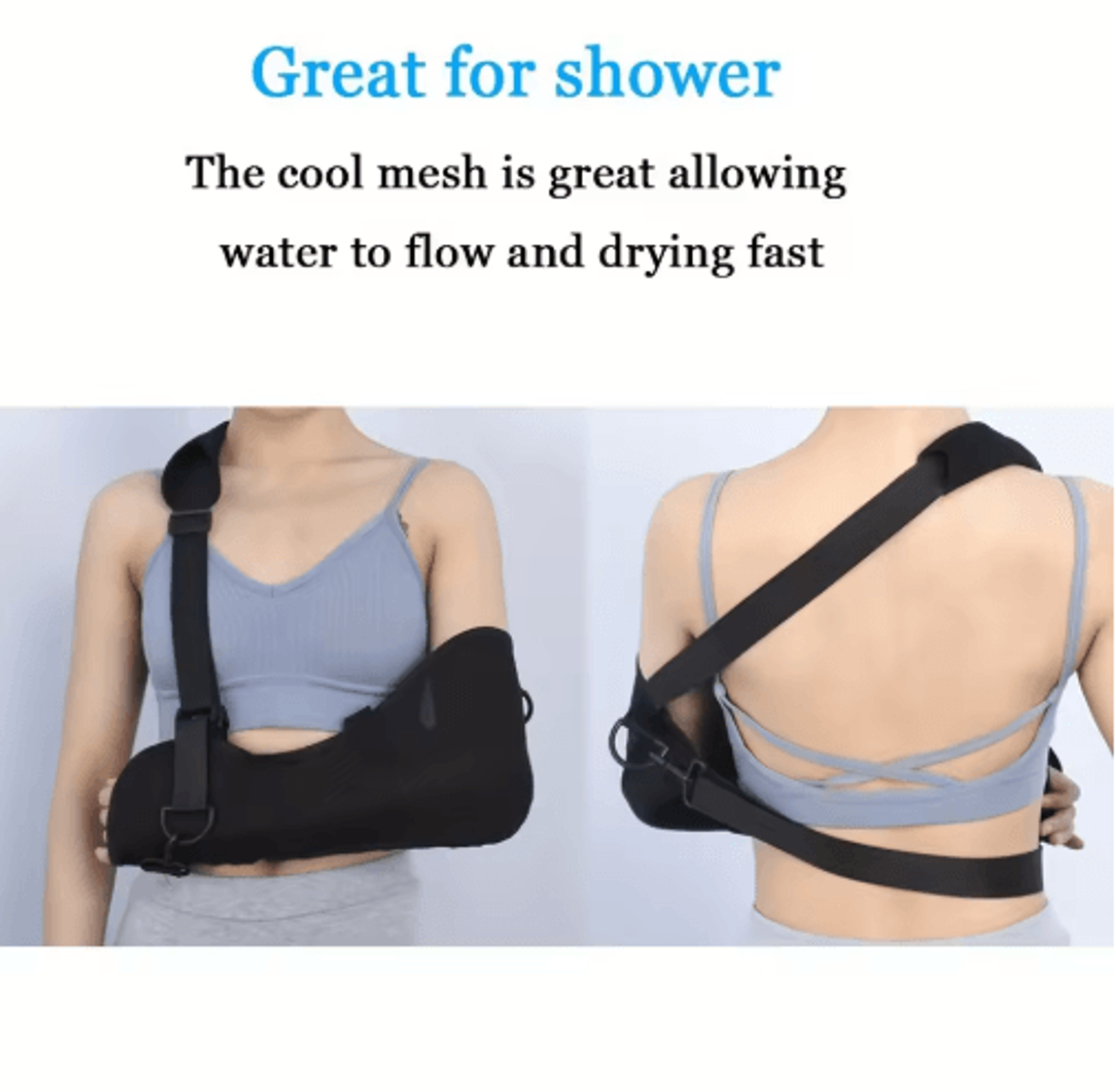 Adjustable Shoulder Sling  Breathable Mesh Arm Sling Brace For Everyday Support 4