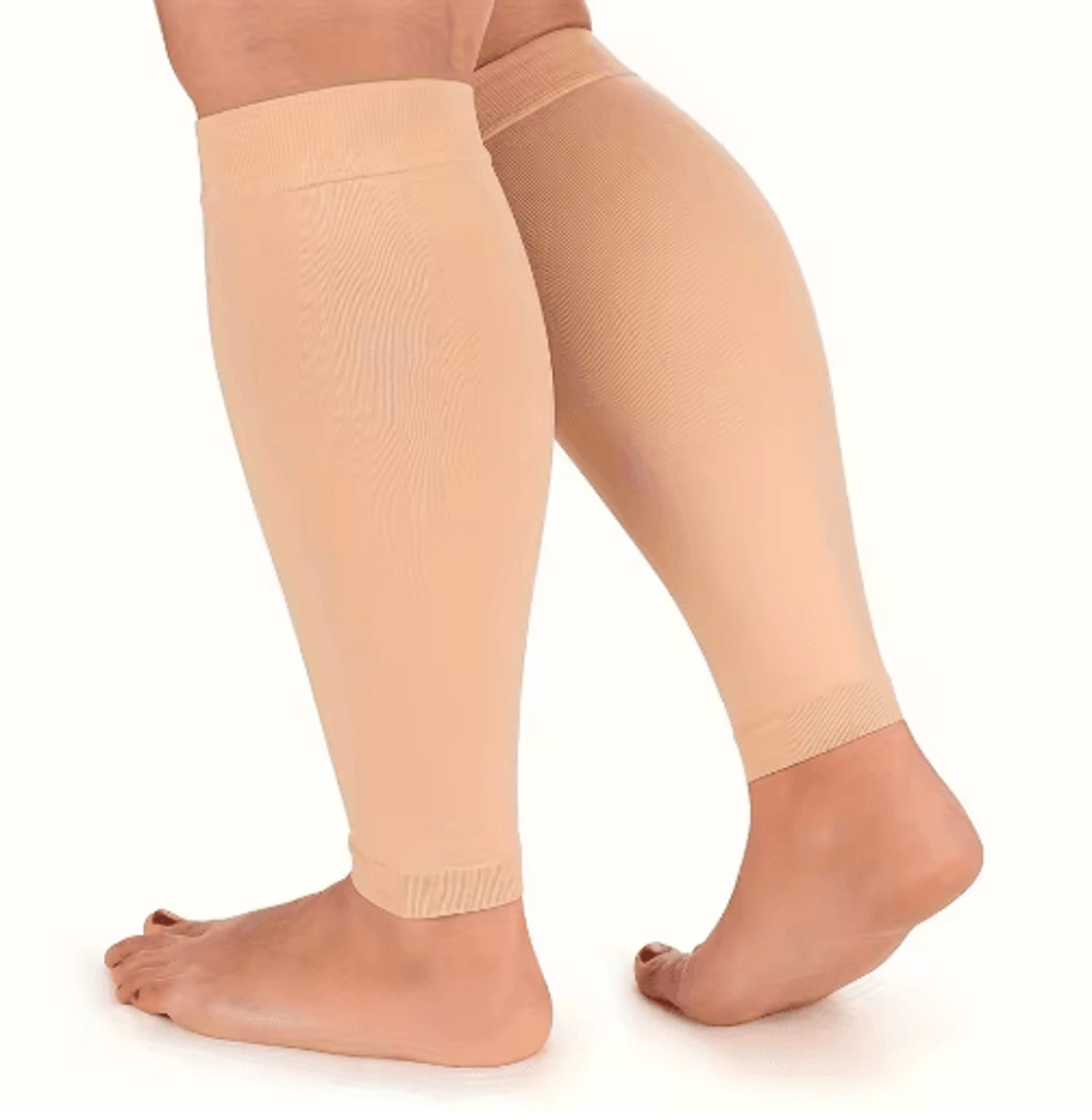 1 Pair Elastic Compression Calf Sleeves  Segmented Pressure Support Socks For Sports  Travel 1