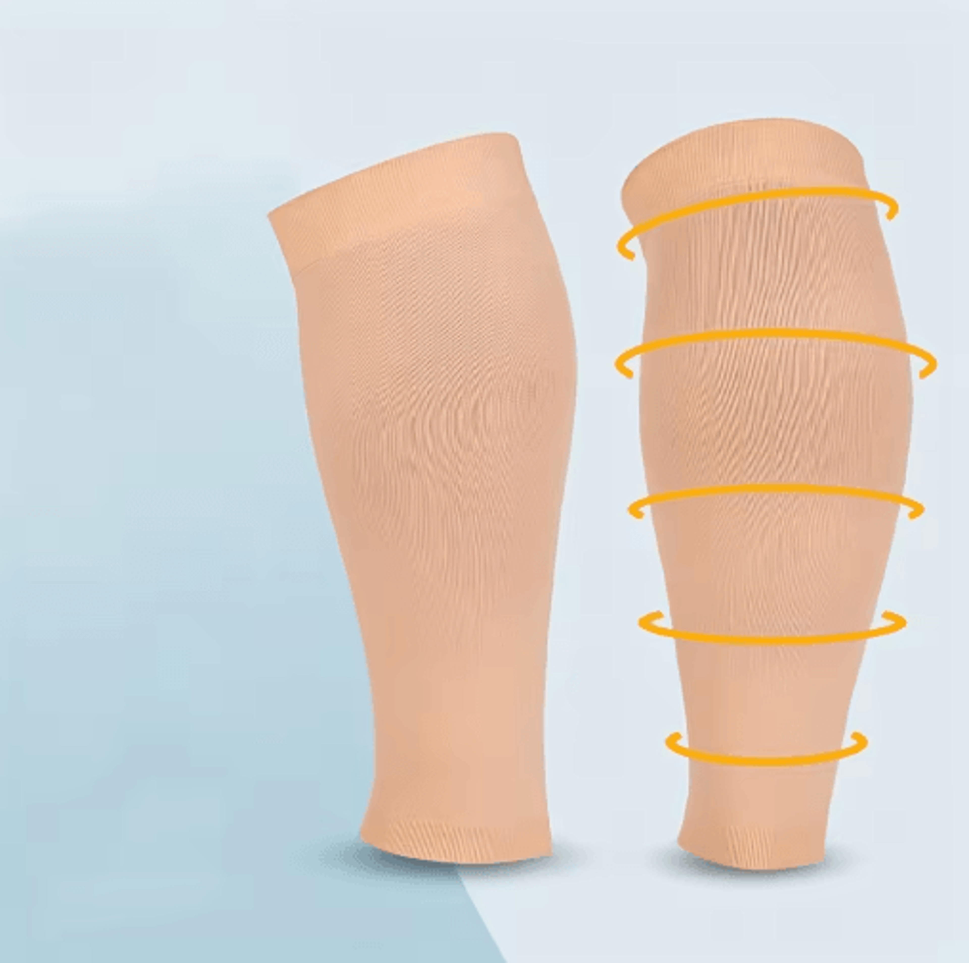 1 Pair Elastic Compression Calf Sleeves  Segmented Pressure Support Socks For Sports  Travel 6