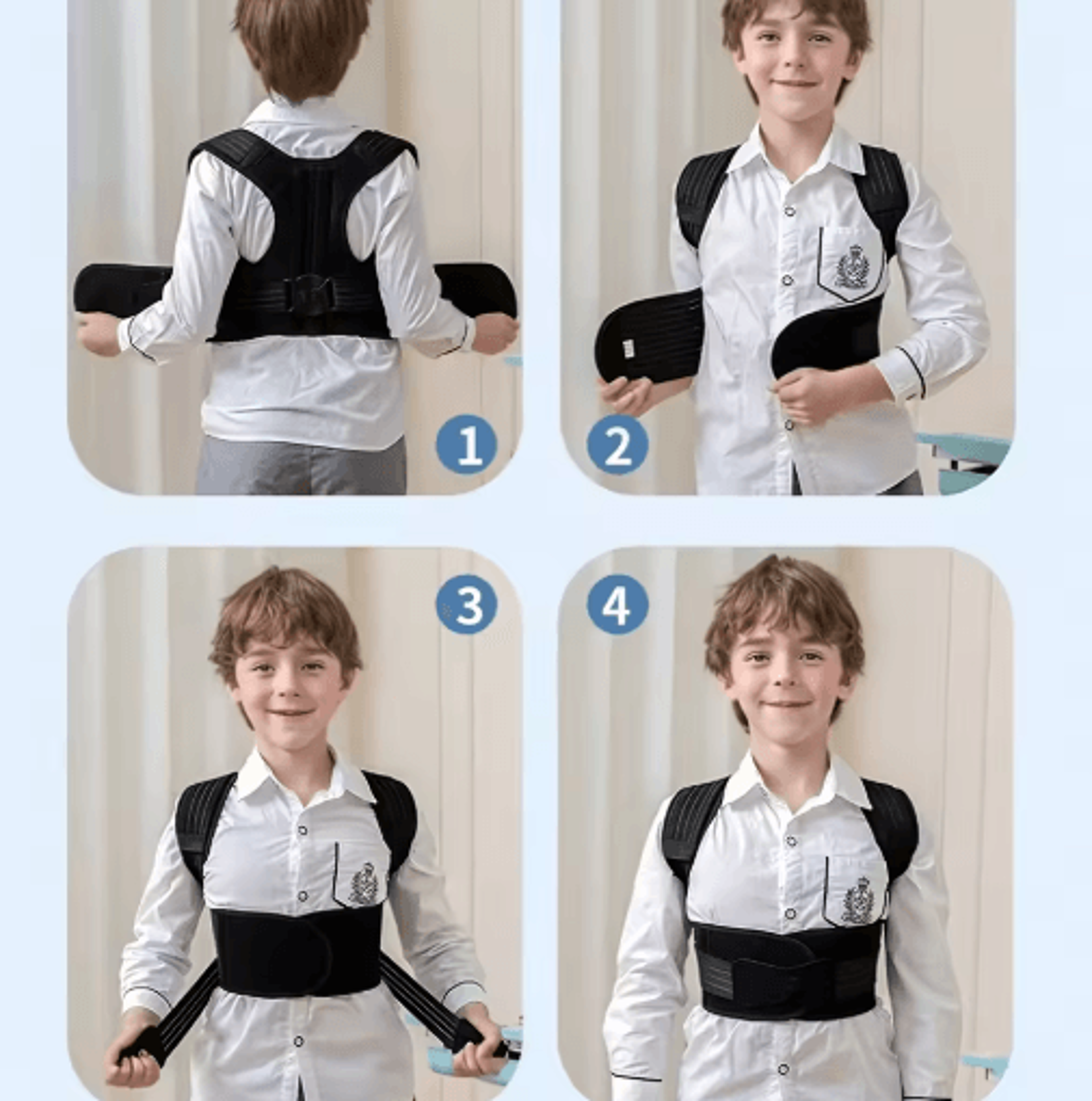 Posture Corrector Back Brace  Adjustable Posture Support Belt For Students Teens  Everyday Wear 5