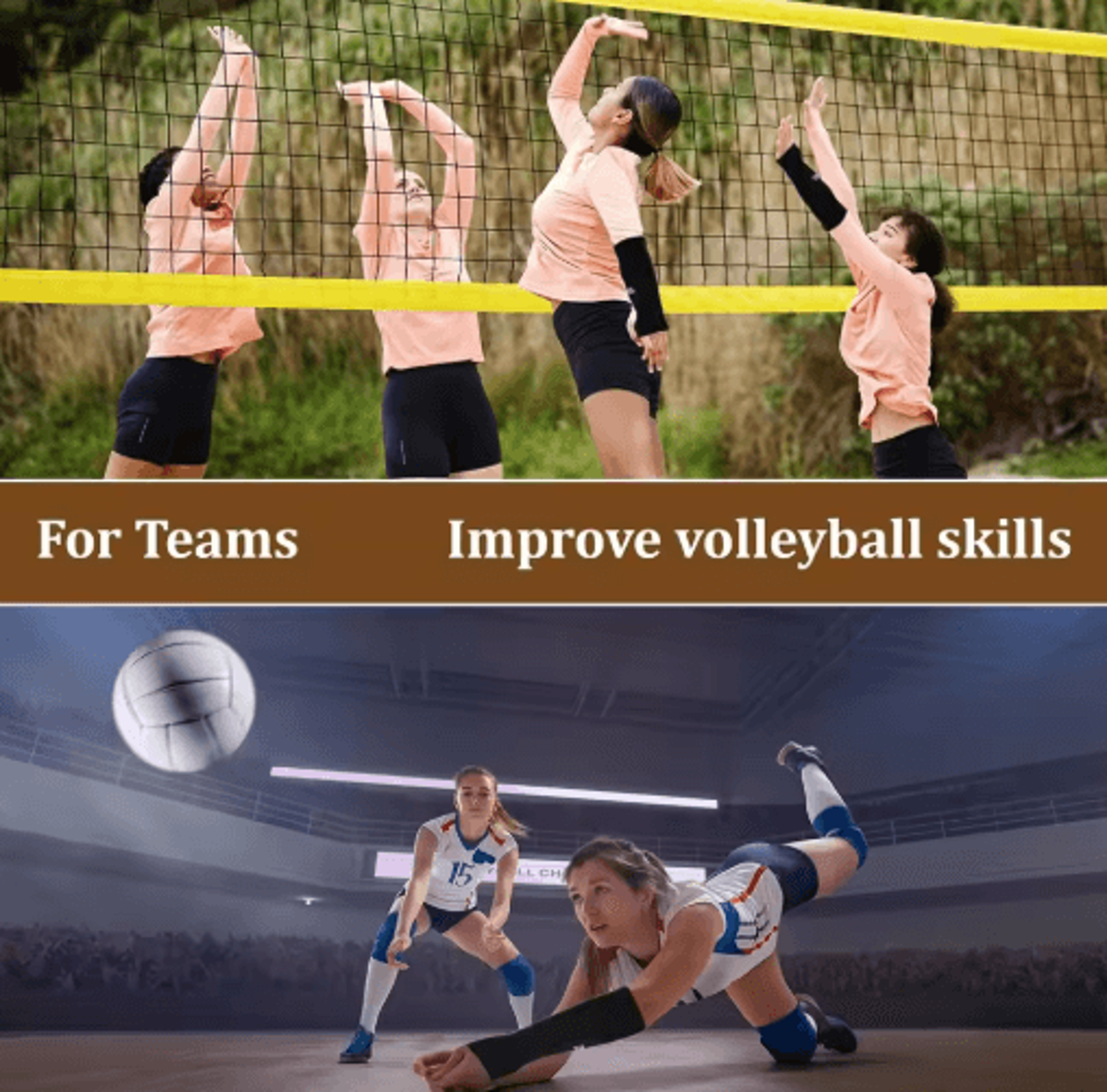 1 Pair Volleyball Arm Sleeves  Padded Forearm Sleeves With Thumbholes For Youth  Girls 10