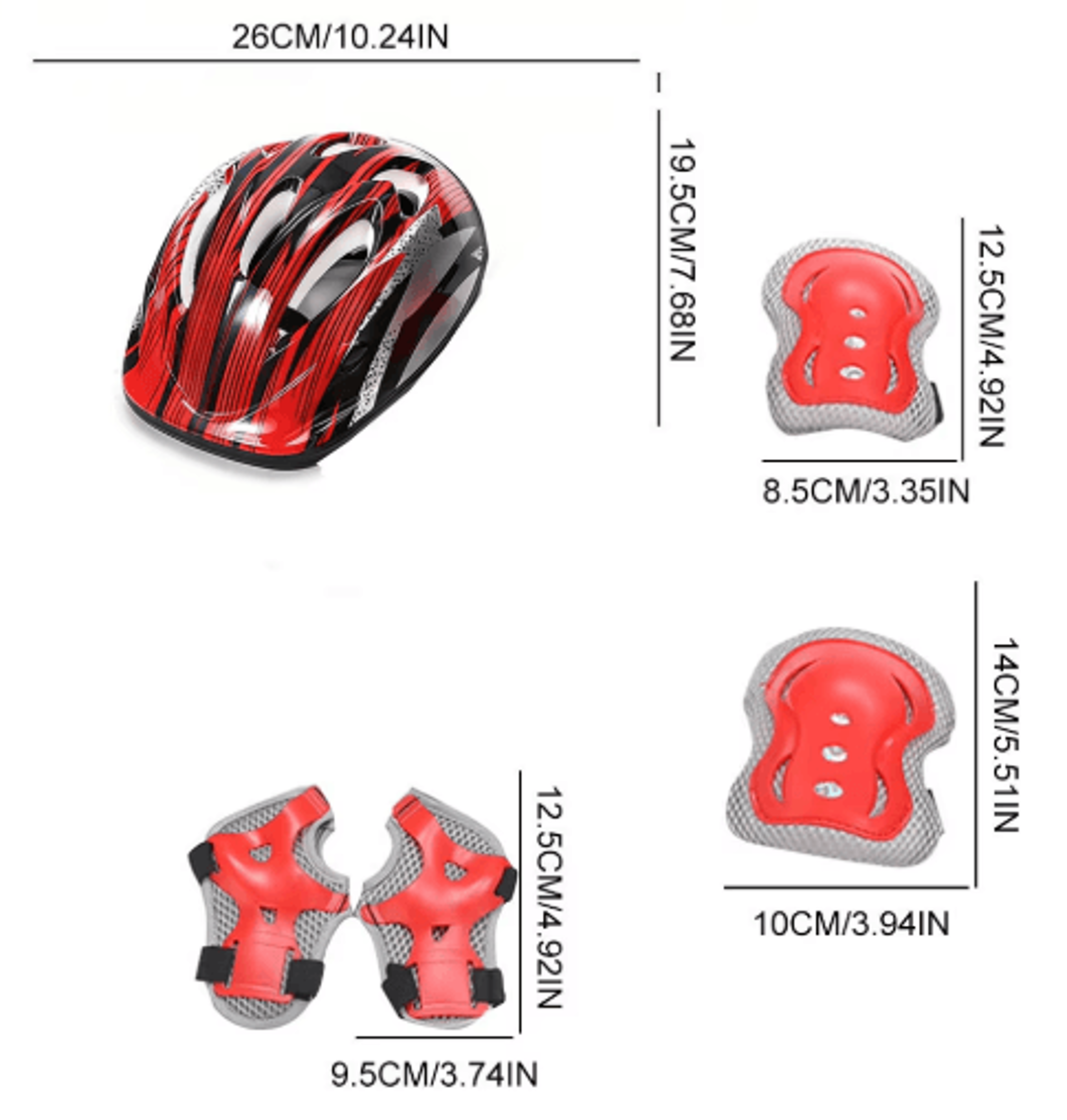 Kids Knee  Elbow Pads Protective Gear Set  Safety Pads For Cycling Skating  Outdoor Sports 10