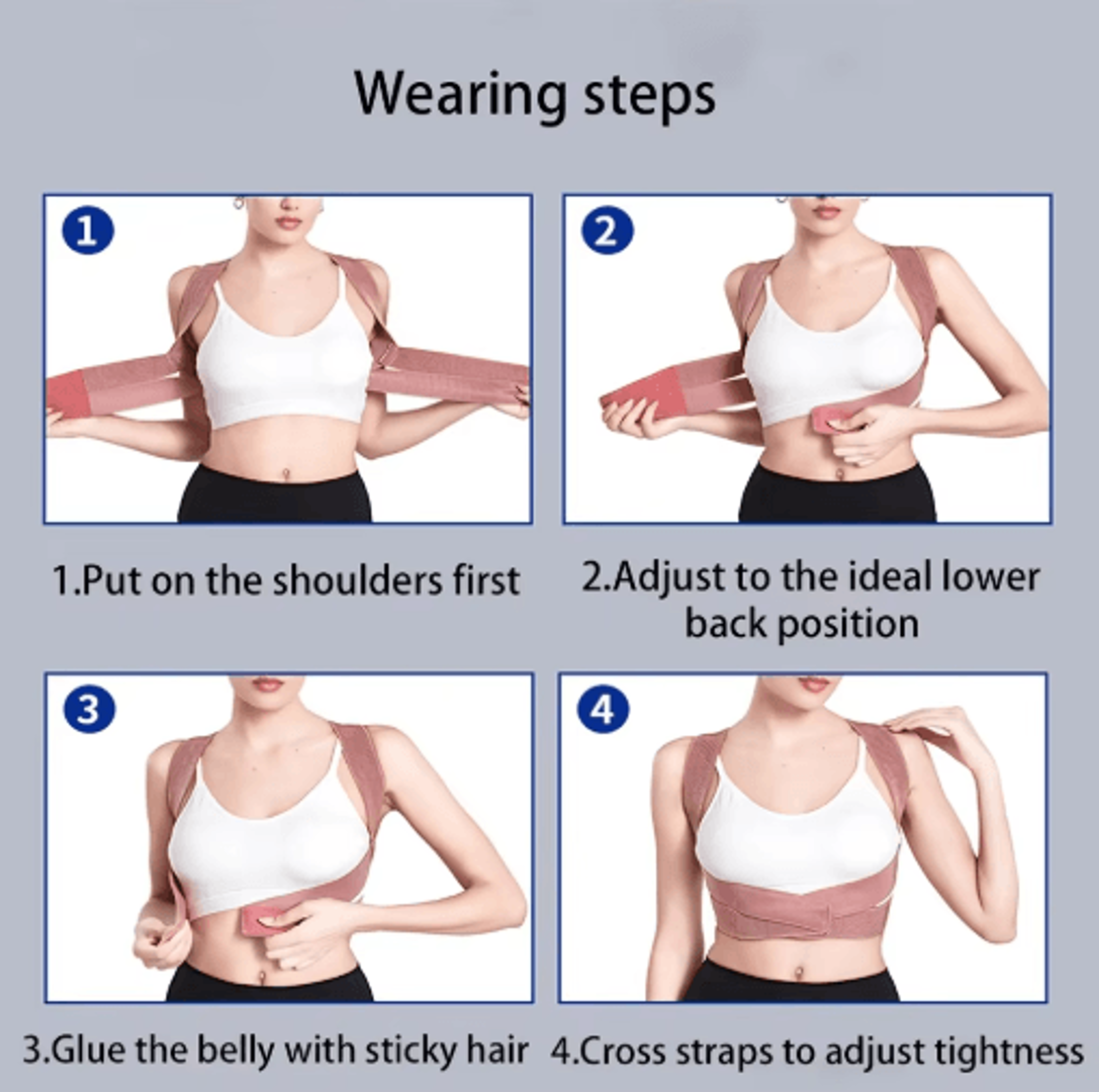 Posture Corrector Back Straightener Shoulder Posture Brace Back Support Belt Posture Correction Bel 4