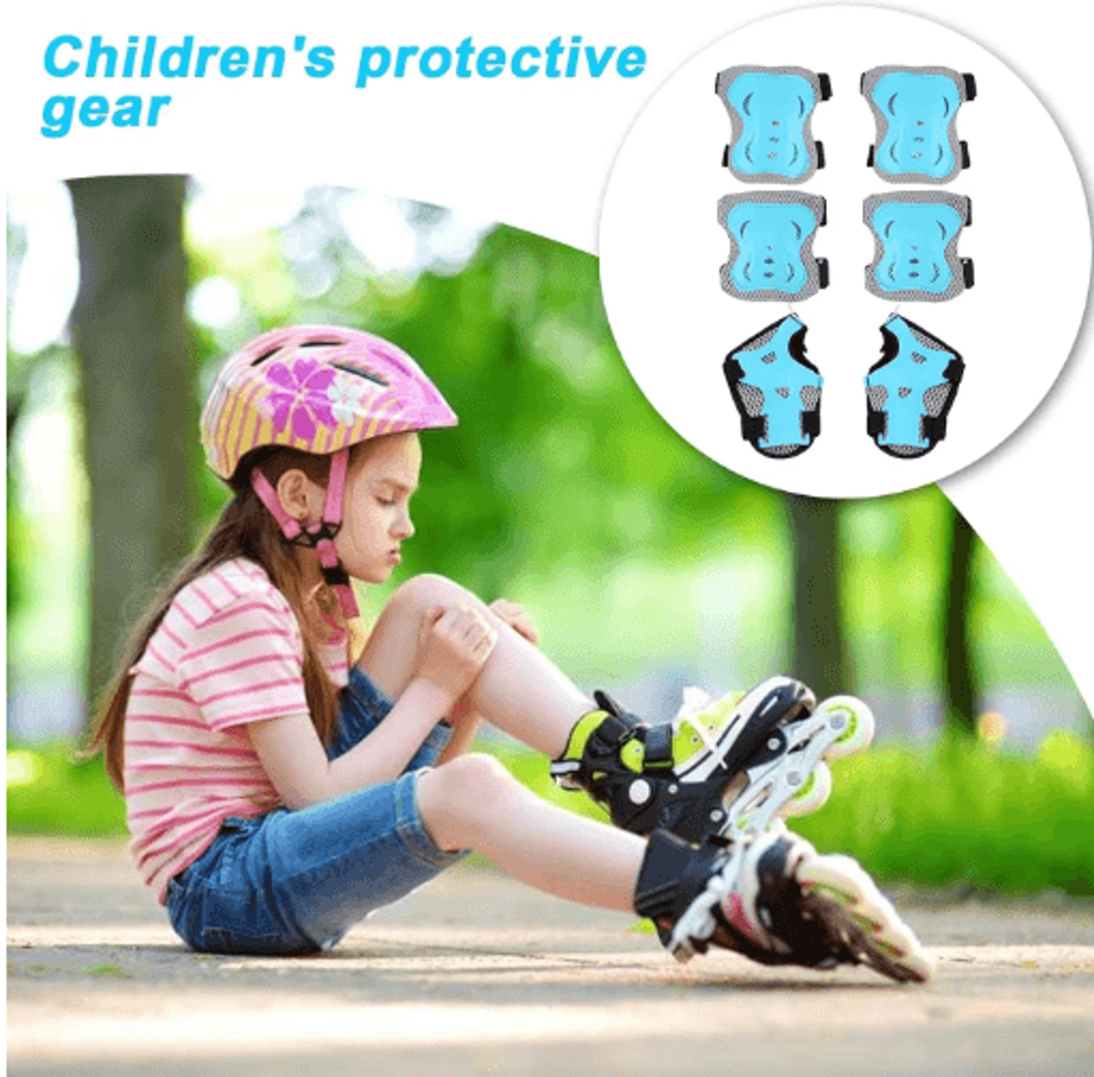 6in1 Kids Protective Gear Set  Knee Pads Elbow Pads  Wrist Guards For Ages 310 12