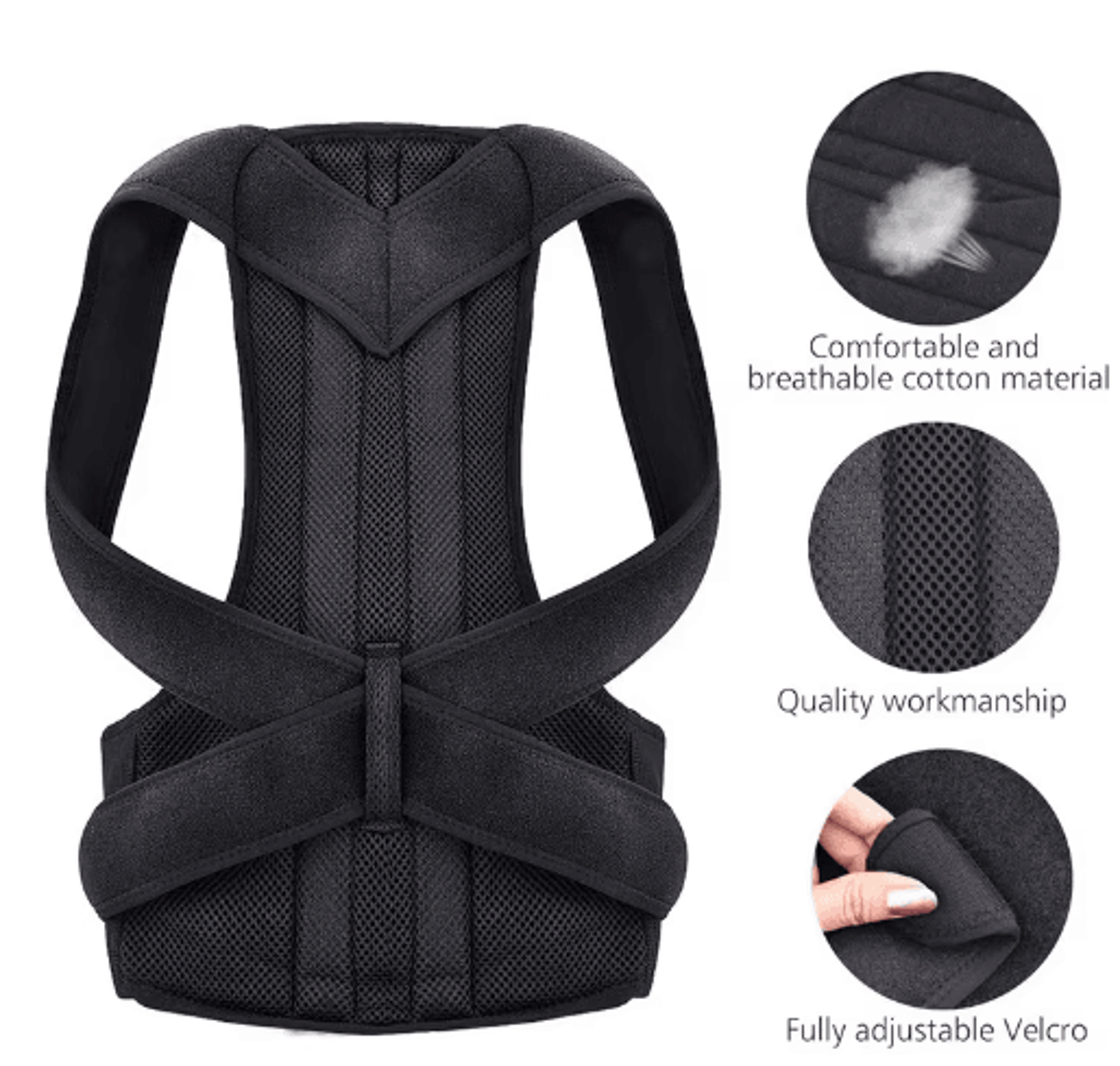 Adjustable Back Brace  Posture Corrector  Upper Back Support For Men  Women 4