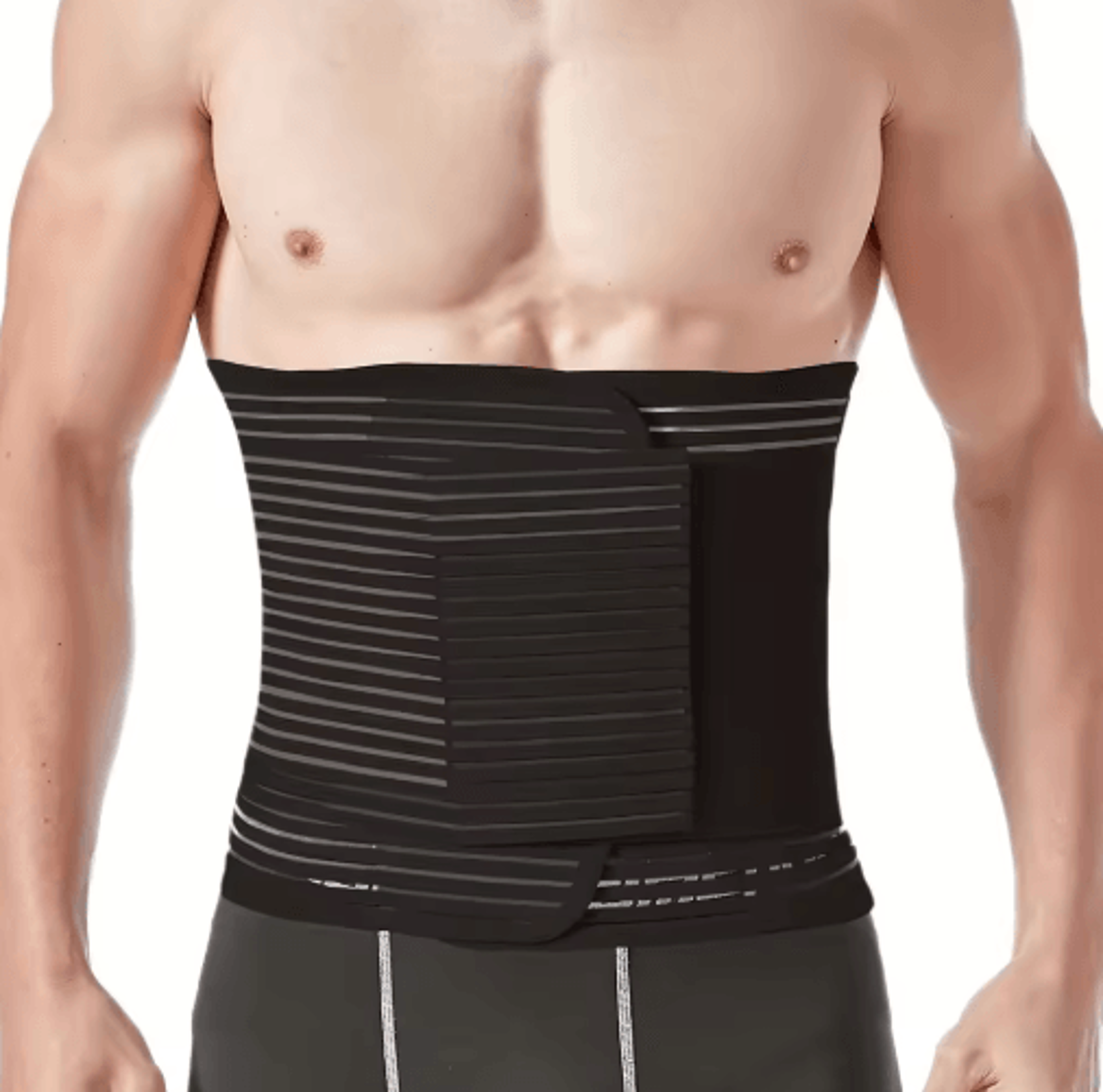Adjustable Abdominal Binder Compression Wrap  Breathable Belly Support Belt For Men  Women 4