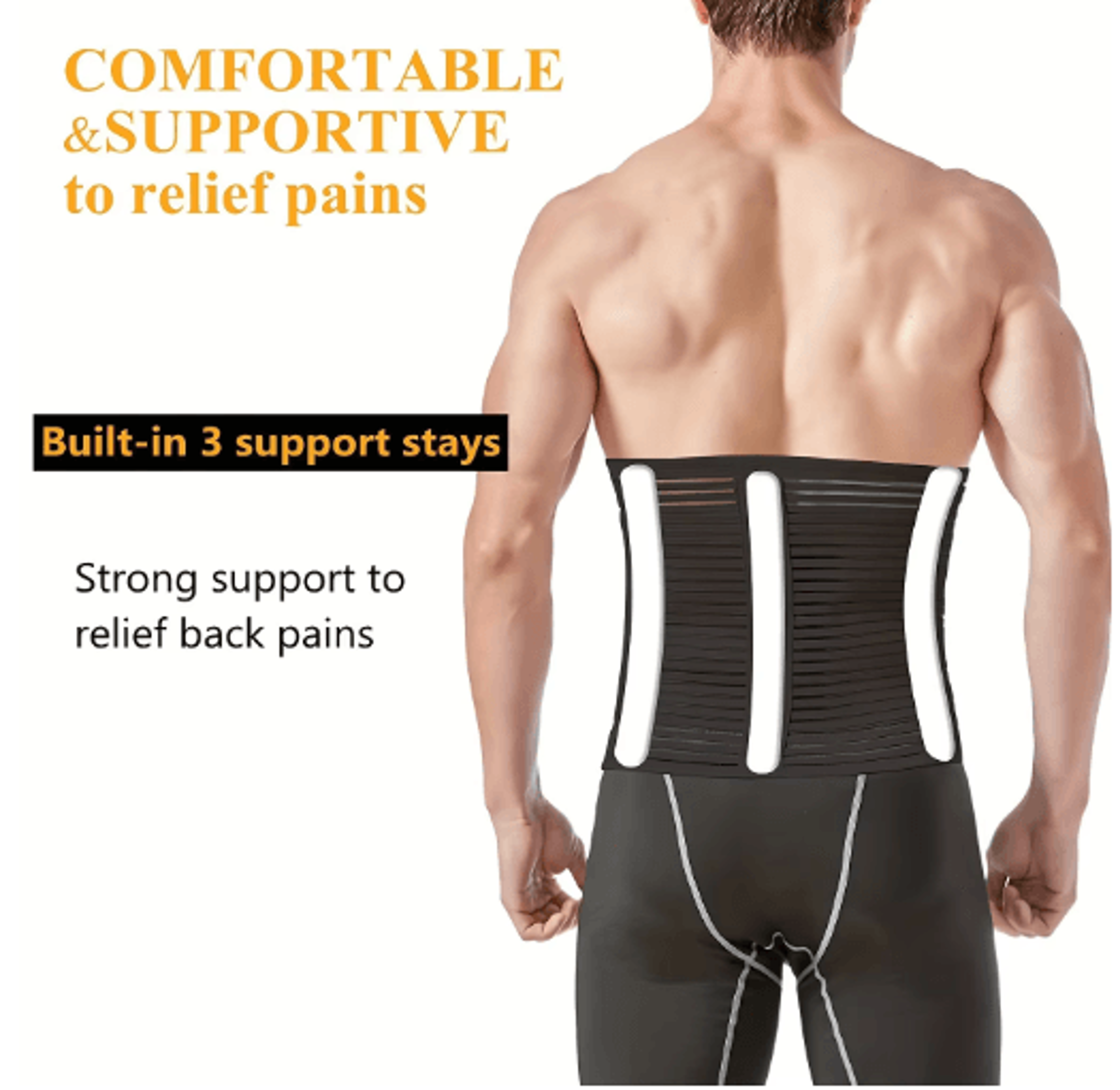 Adjustable Abdominal Binder Compression Wrap  Breathable Belly Support Belt For Men  Women 6