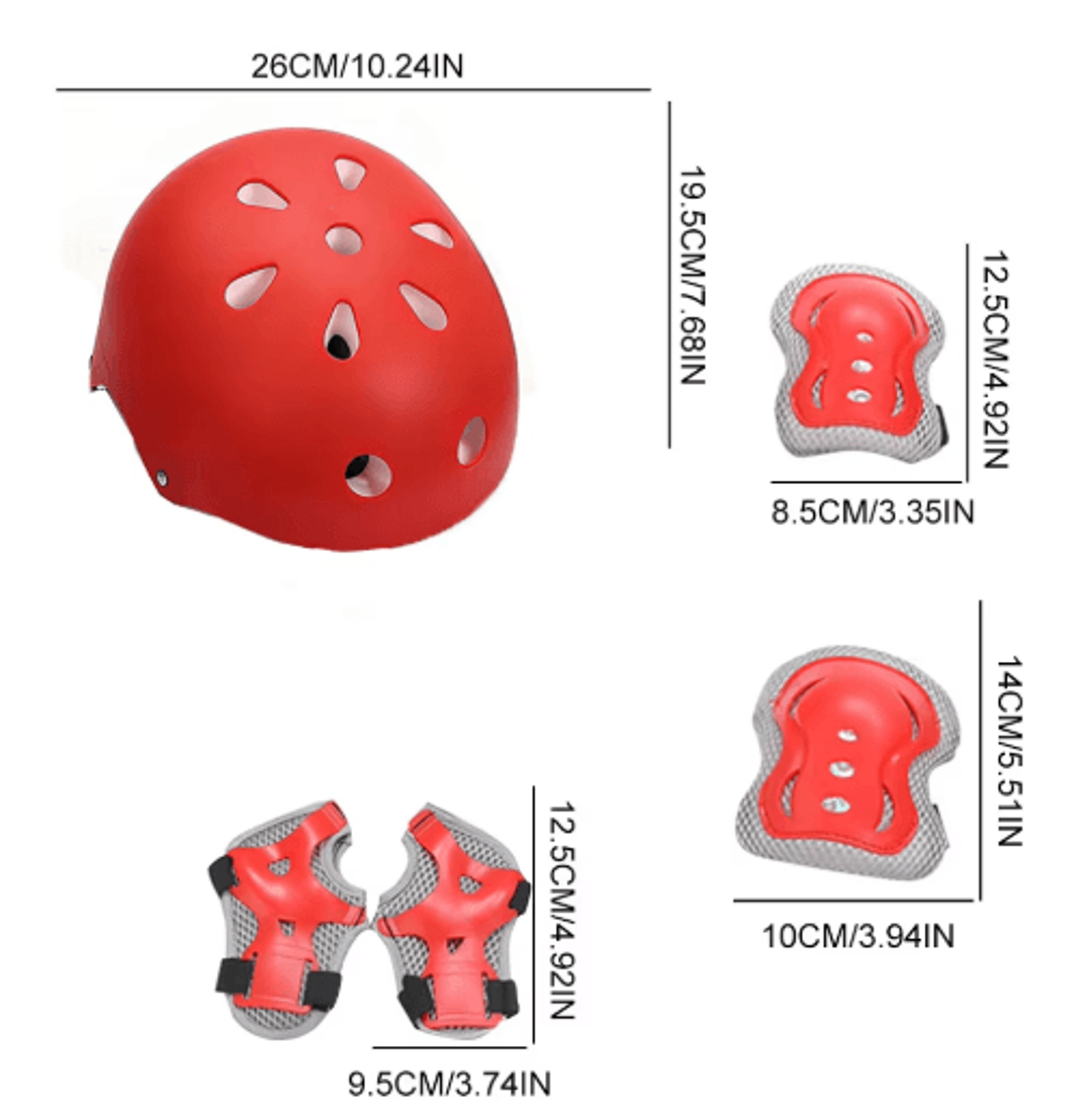 Kids Protective Gear Skateboard Helmet Set Skating Pads Kids Safety Gear Roller Skating Protective  10