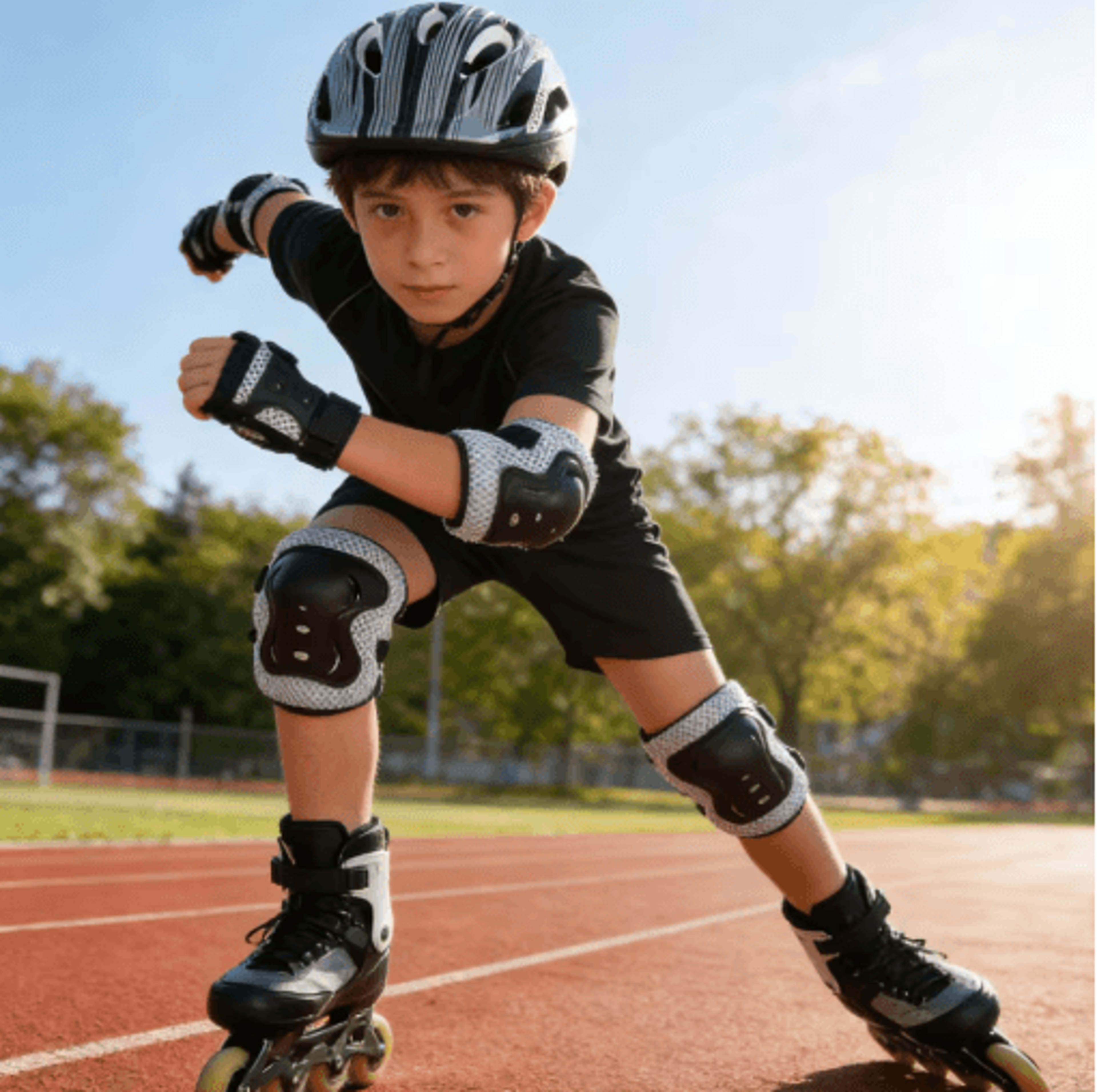 Kids Protective Gear Skateboard Helmet Set Skating Pads Kids Safety Gear Roller Skating Protective  7