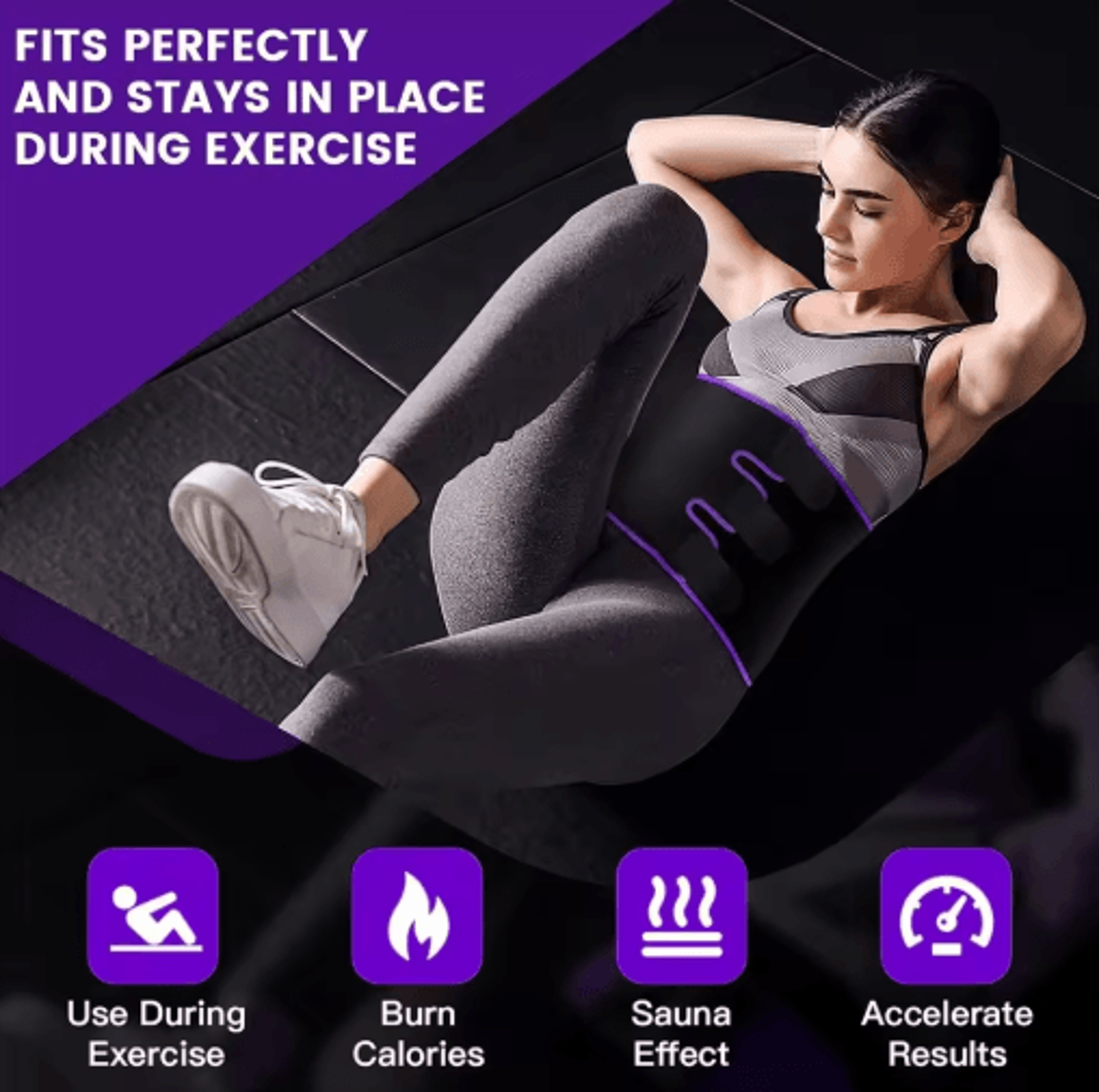 Waist Trimmer Belt Sweat Waist Trainer Waist Trainer Belt Compression Waist Wrap Fitness Waist Belt 4
