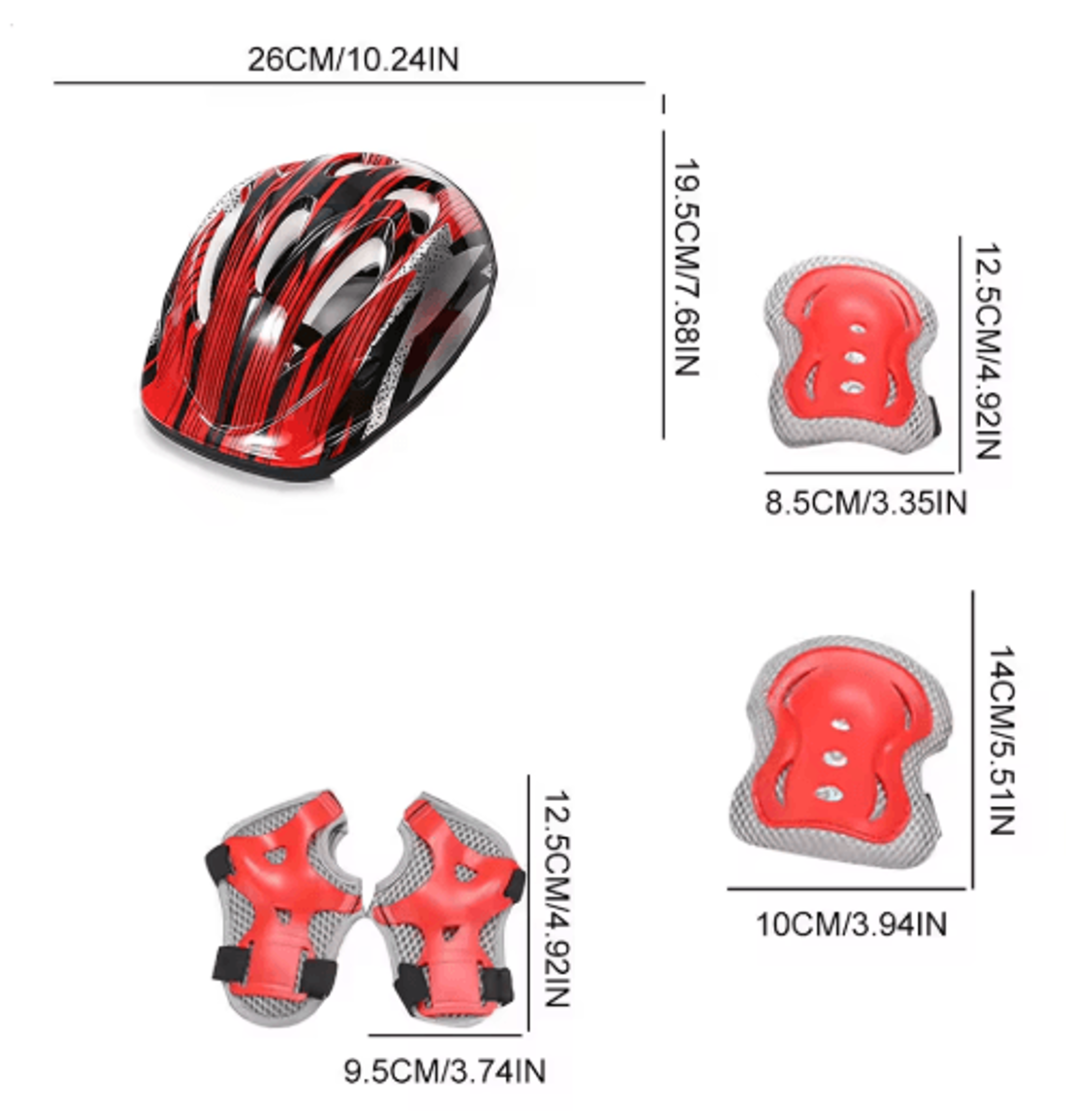Kids Protective Gear Set Kids Skating Helmet Cycling Safety Gear Skateboard Protective Pads Adjusta 10