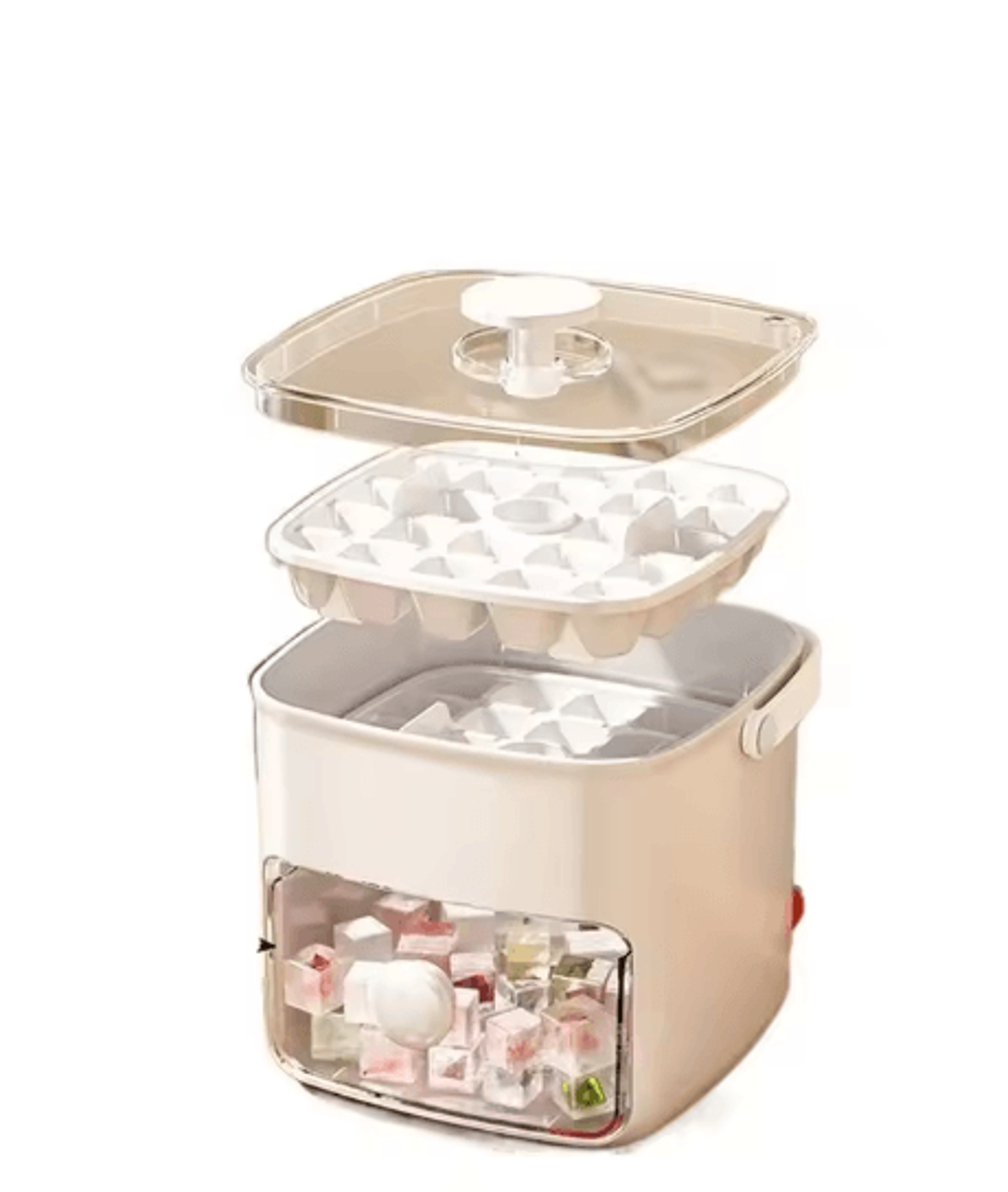 48grid Ice Cube Tray Ice Cube Tray With Storage Foodgrade Ice Tray Doublelayer Ice Maker Easyreleas 1