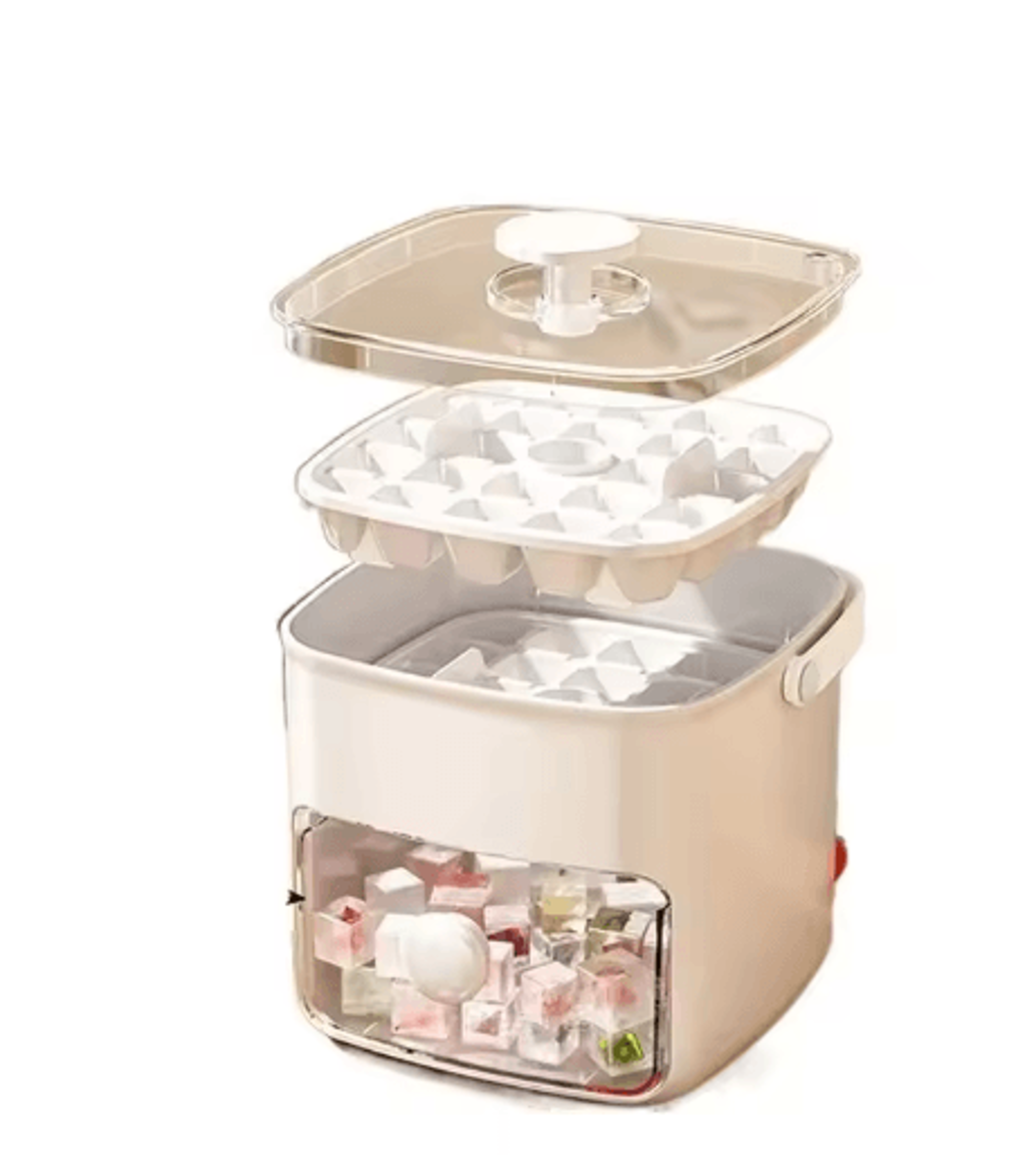 48grid Ice Cube Tray Ice Cube Tray With Storage Foodgrade Ice Tray Doublelayer Ice Maker Easyreleas 6