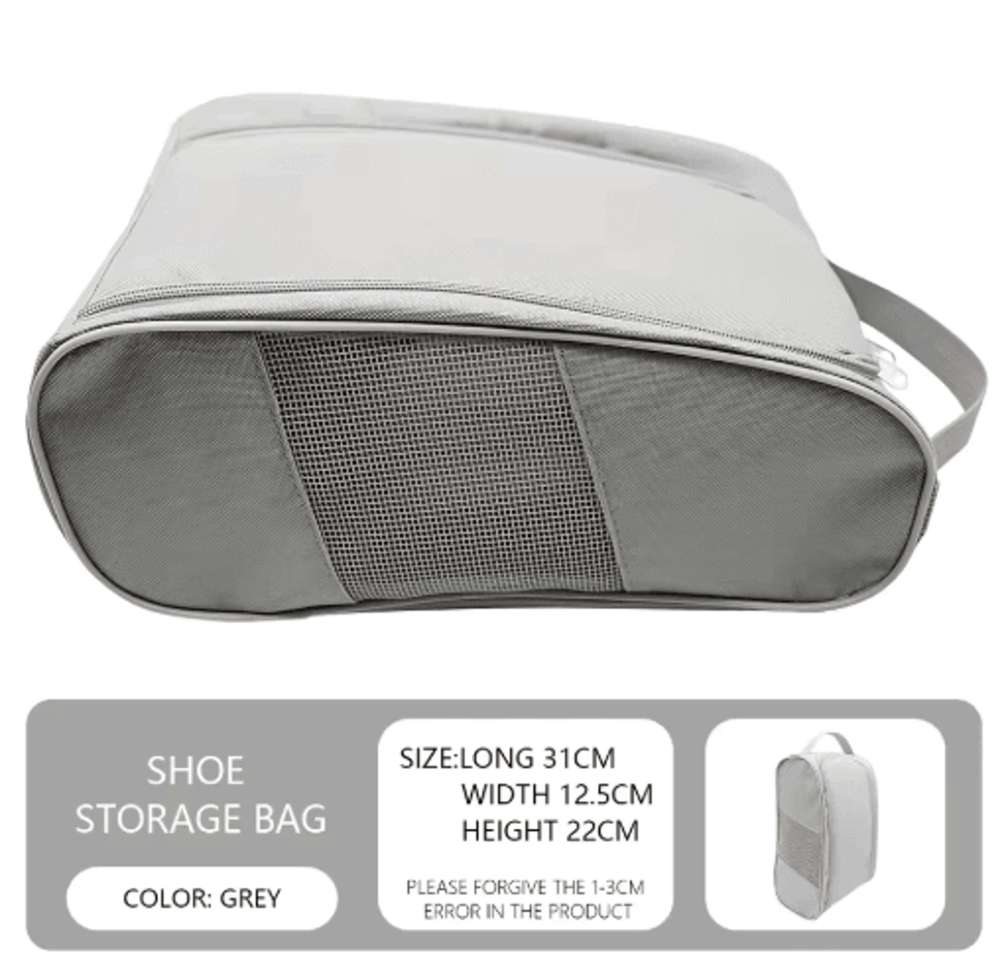 Breathable Golf Shoe Bag  Portable Sports Shoe Storage Bag With Carry Handle 4