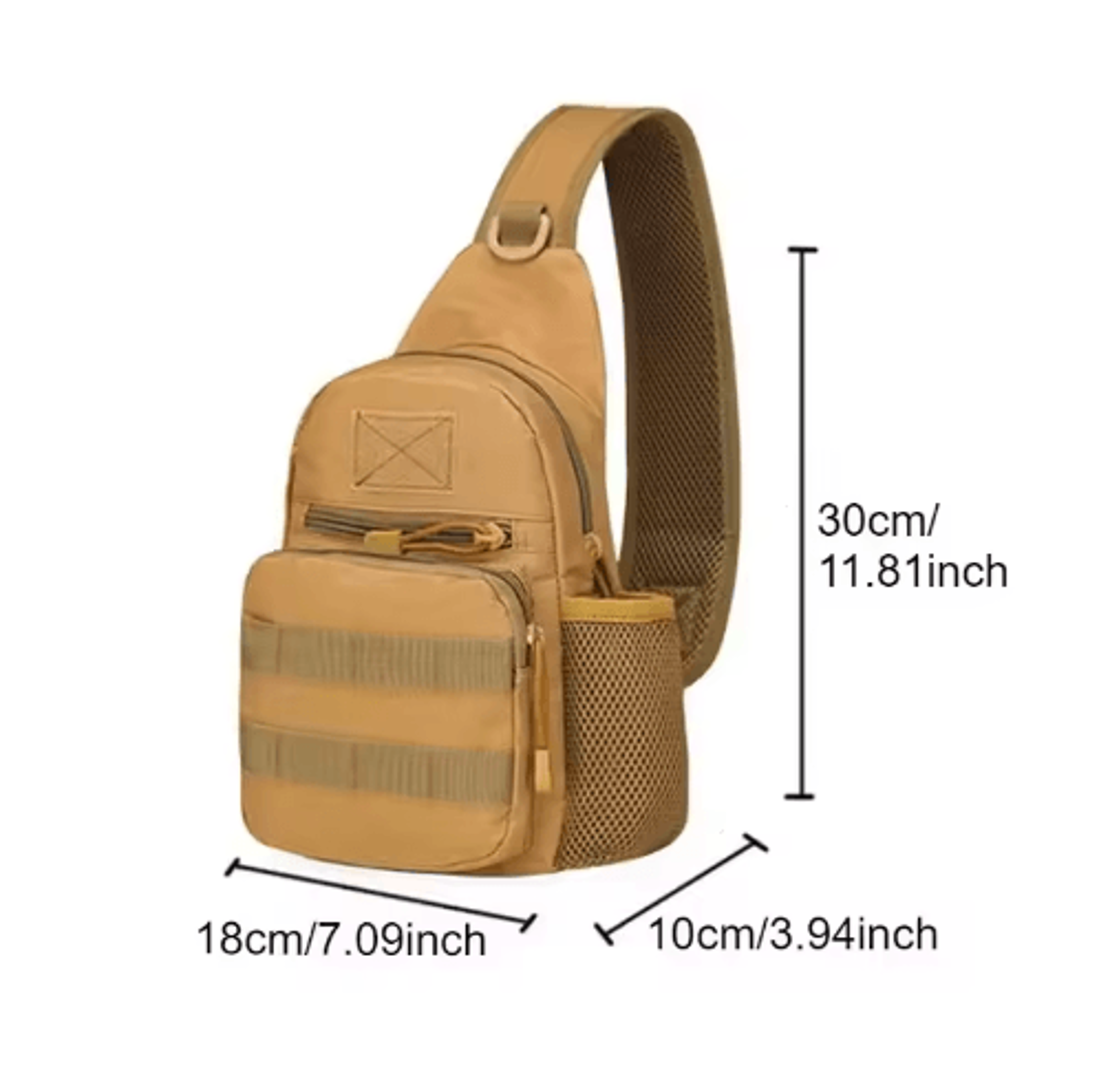Tactical MOLLE Sling Bag  Nylon Outdoor Chest Pack For Hiking  Travel 8