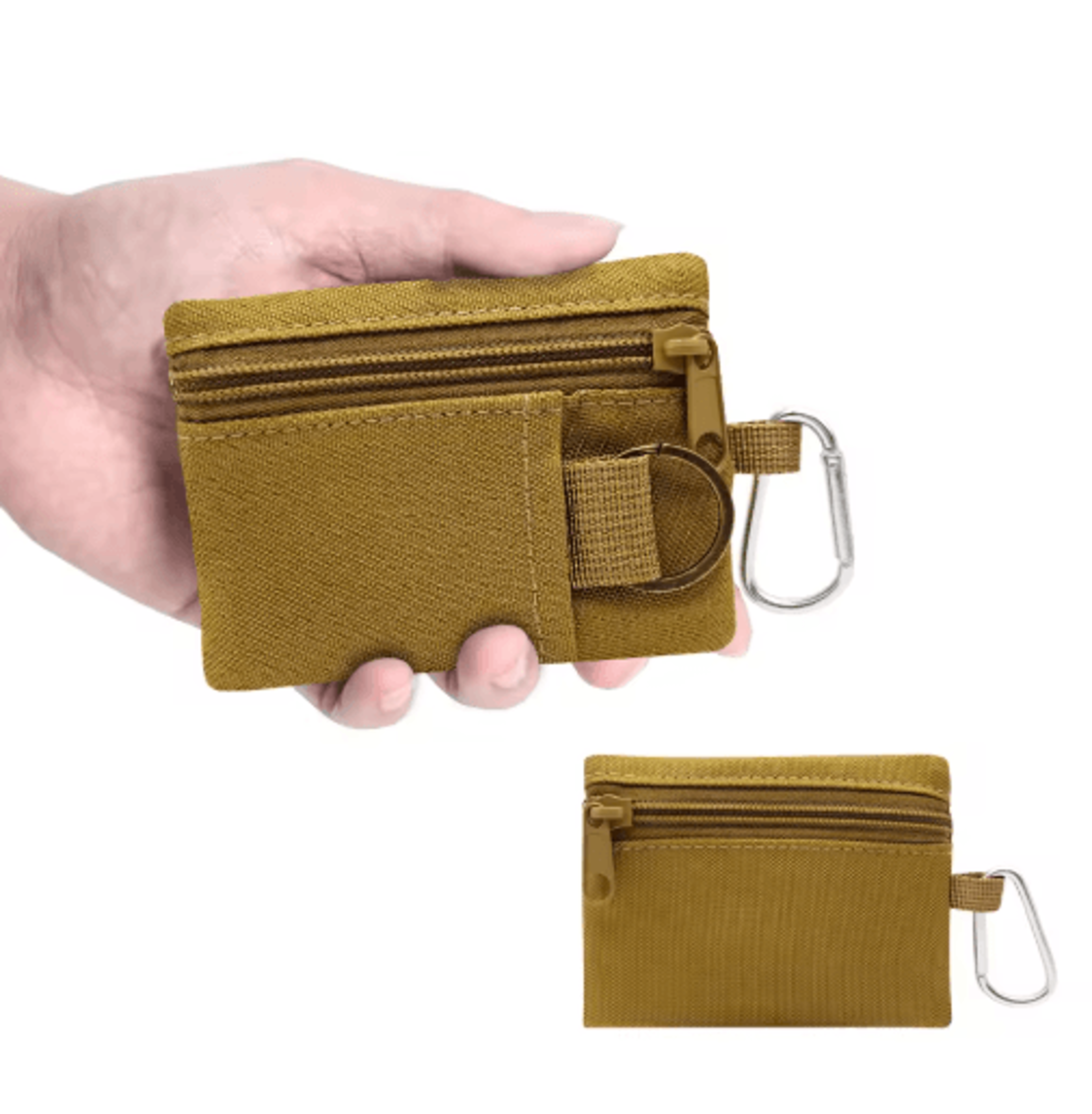 EDC Wallet MOLLE Pouch Mini Tactical Wallet Zipper Utility Pouch Key Card Holder 1