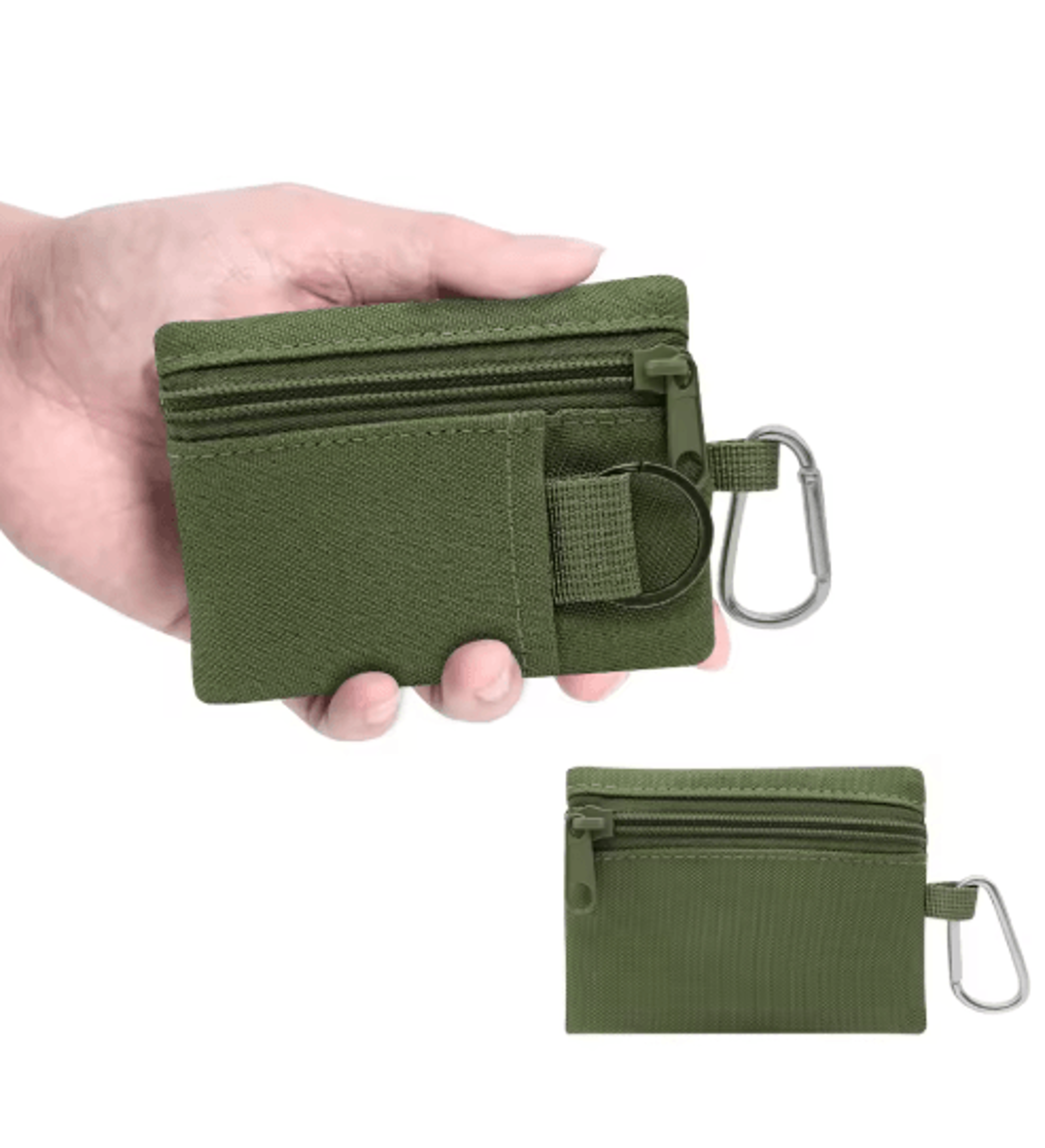 EDC Wallet MOLLE Pouch Mini Tactical Wallet Zipper Utility Pouch Key Card Holder 3