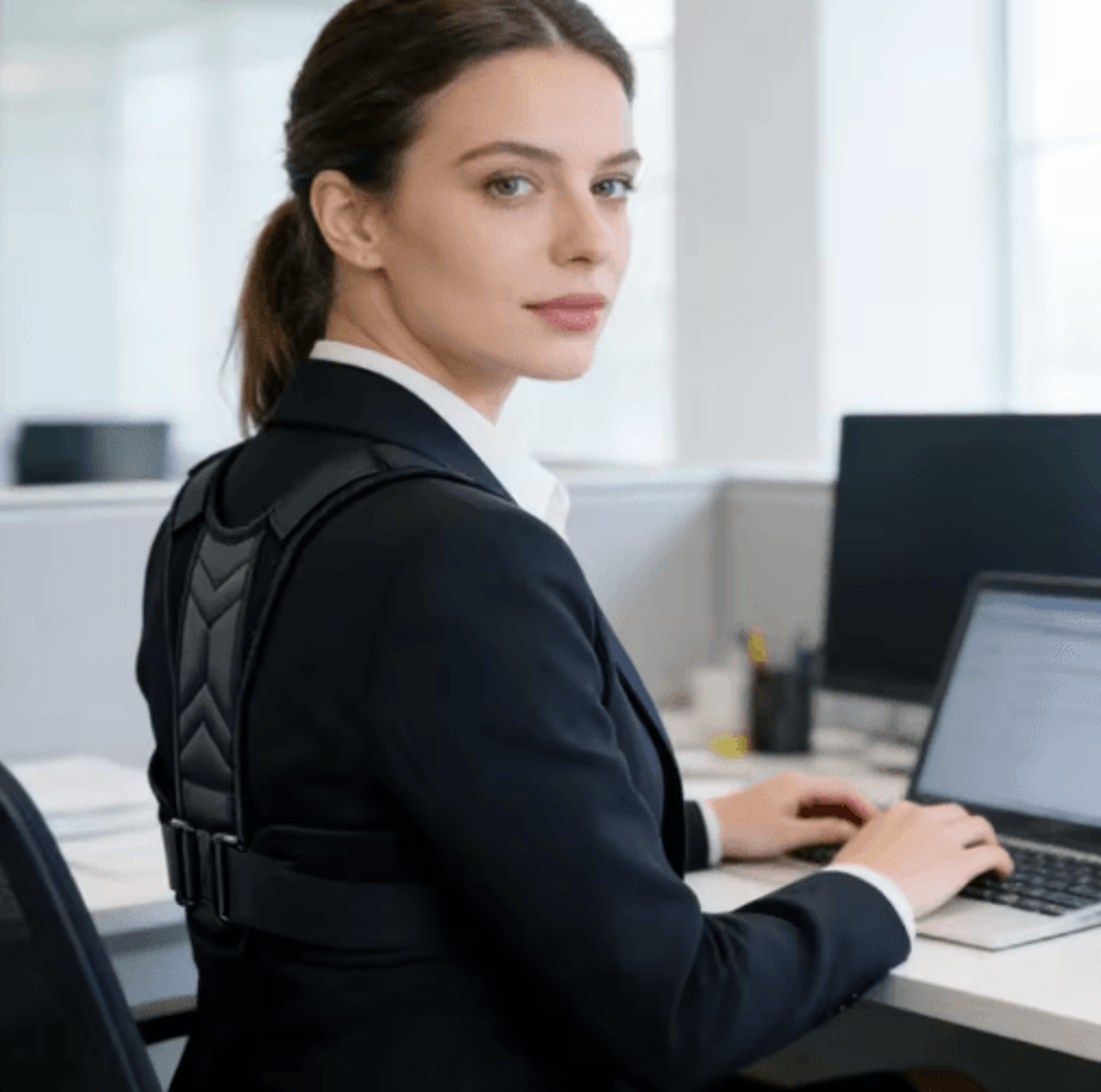 Back Posture Corrector Shoulder Support Brace Posture Training Brace Adjustable Posture Strap Back  6