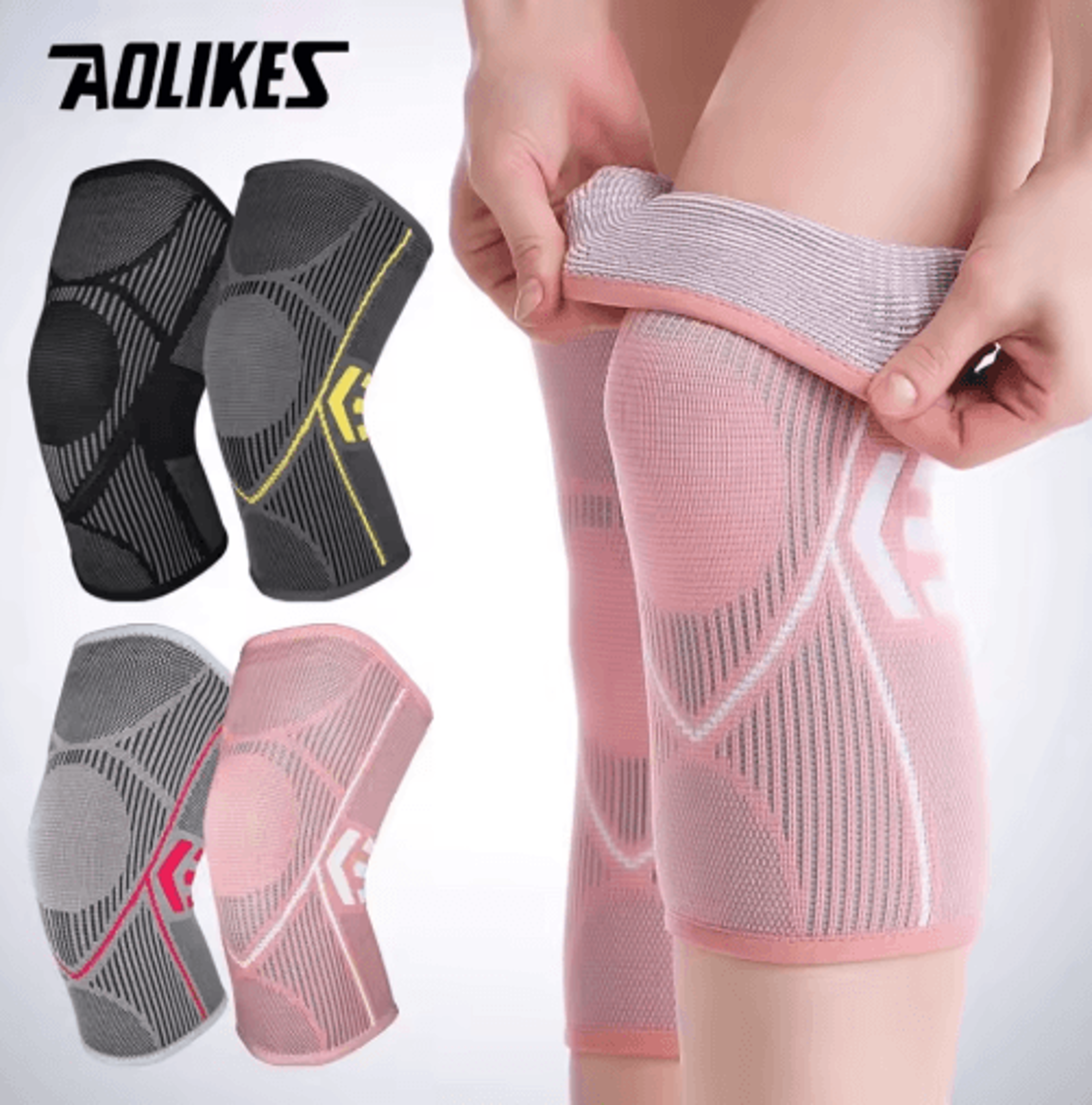 aolikes knee compression sleeve for women – supportive knee brace for joint pain & everyday mobility