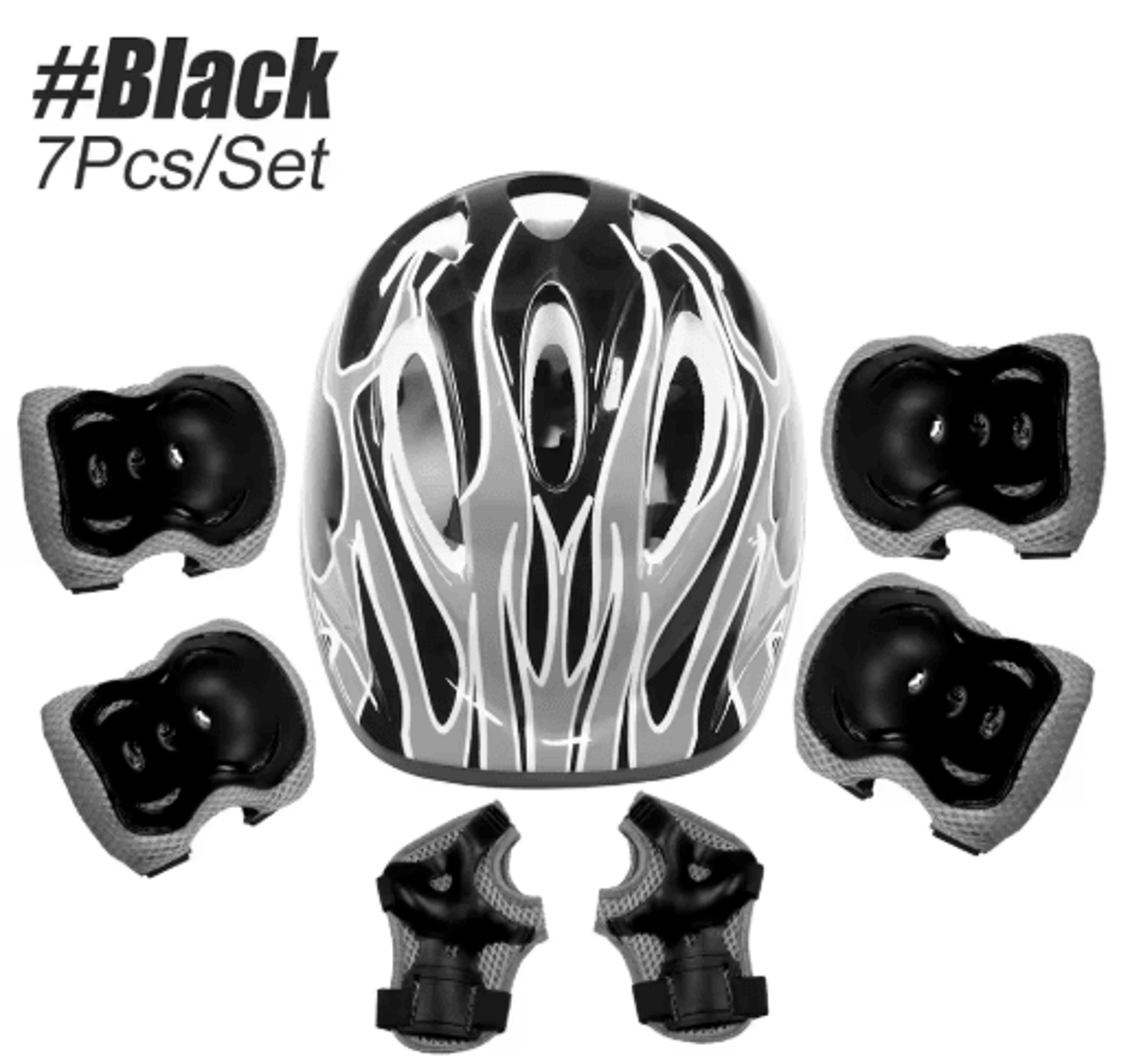 6Piece Knee  Elbow Pads Set With Wrist Guards MultiSport Protective Gear For Kids  Adults 3