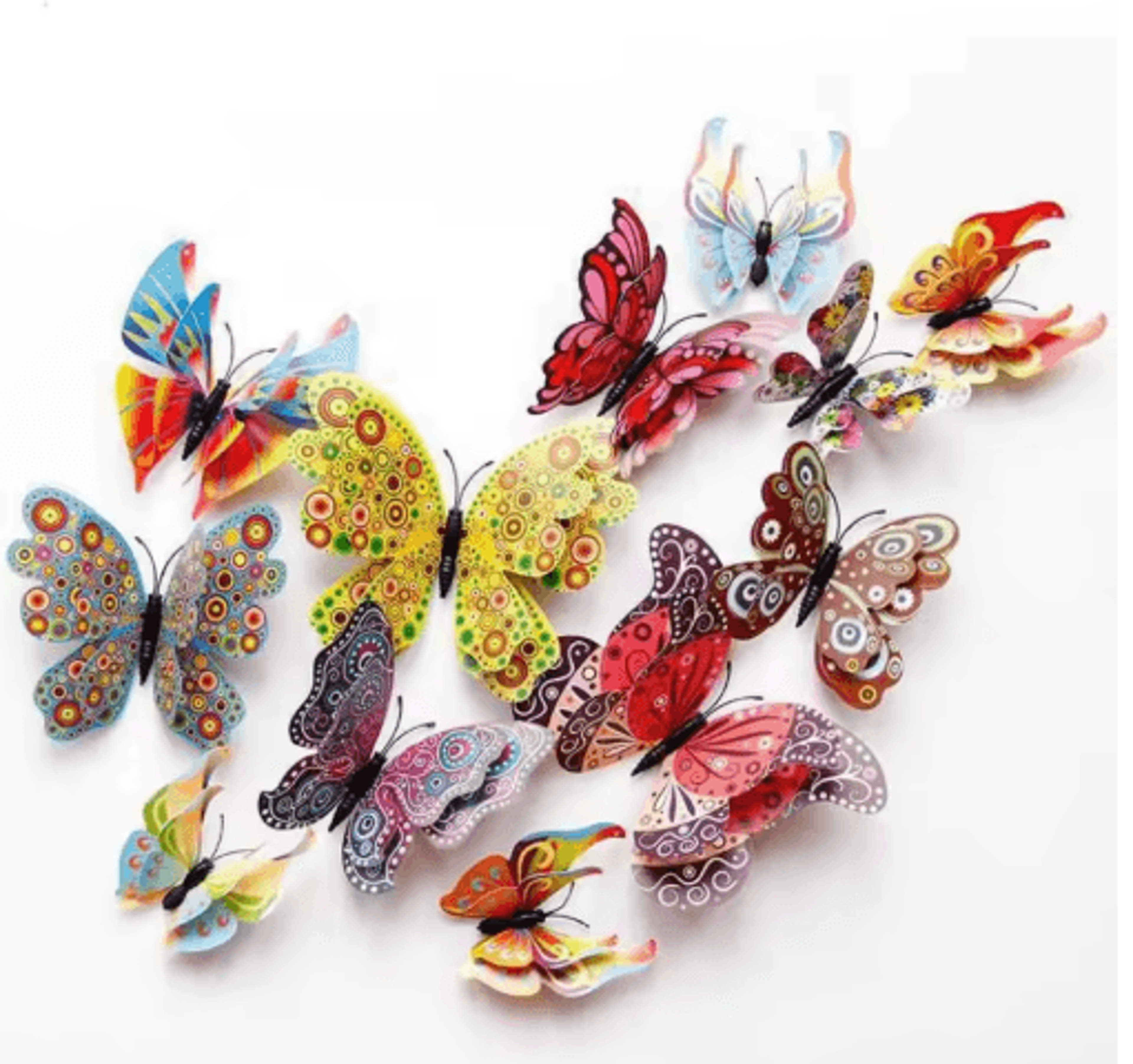 12Piece Colorful 3D Butterfly Wall Stickers For Home And Wedding Decor 1