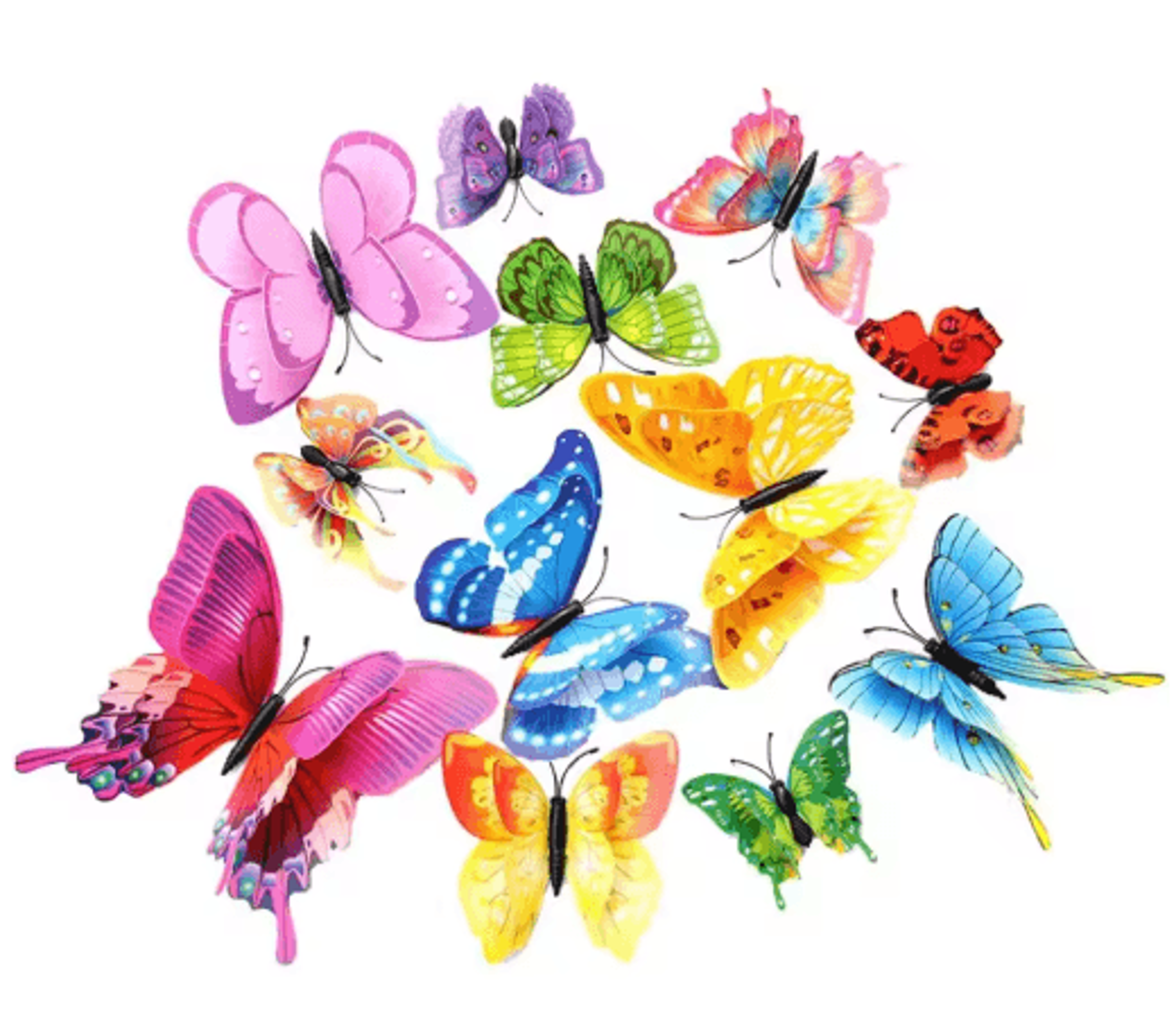12Piece Colorful 3D Butterfly Wall Stickers For Home And Wedding Decor 14