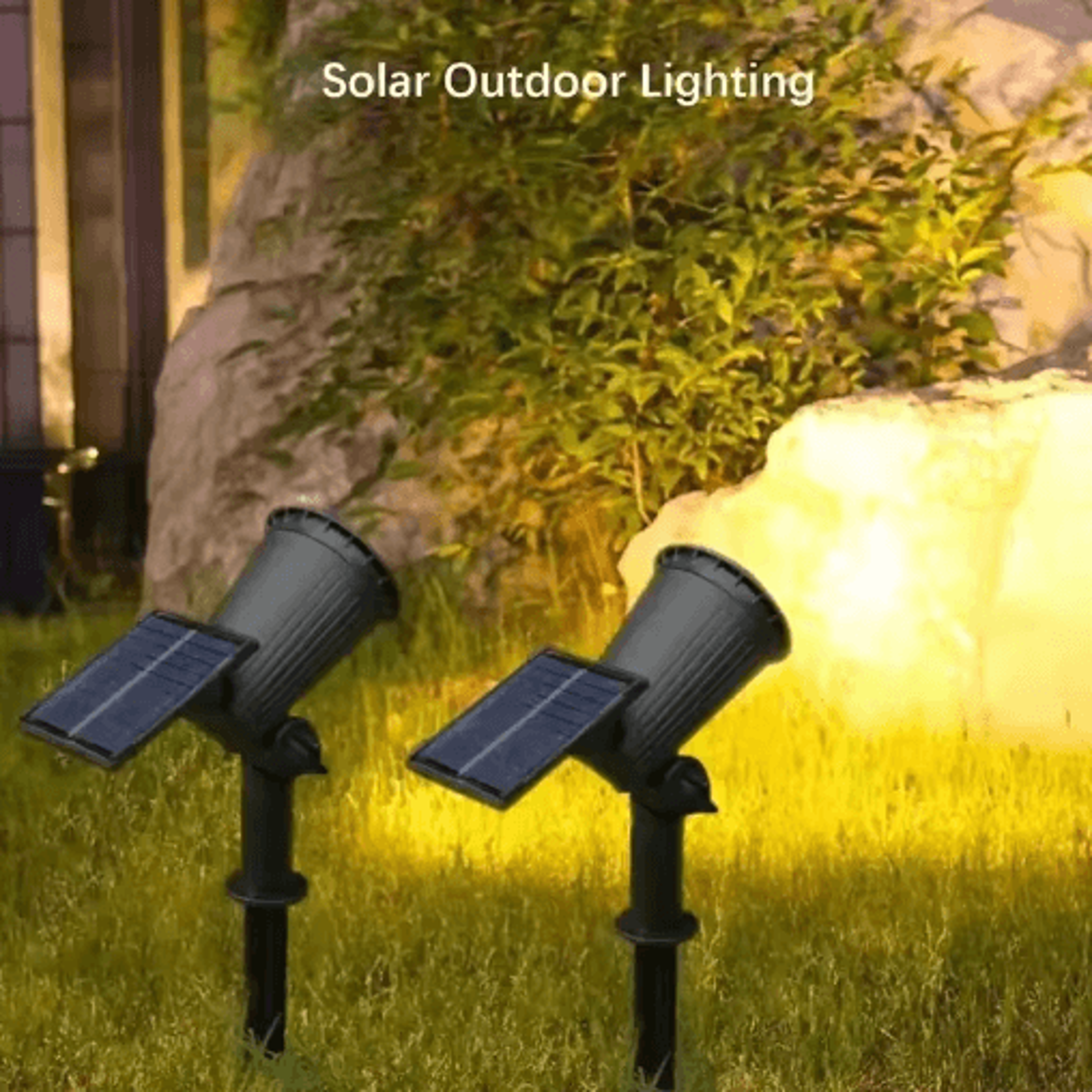 9LED Solar Spotlights With Adjustable Brightness For Outdoor Lighting 8