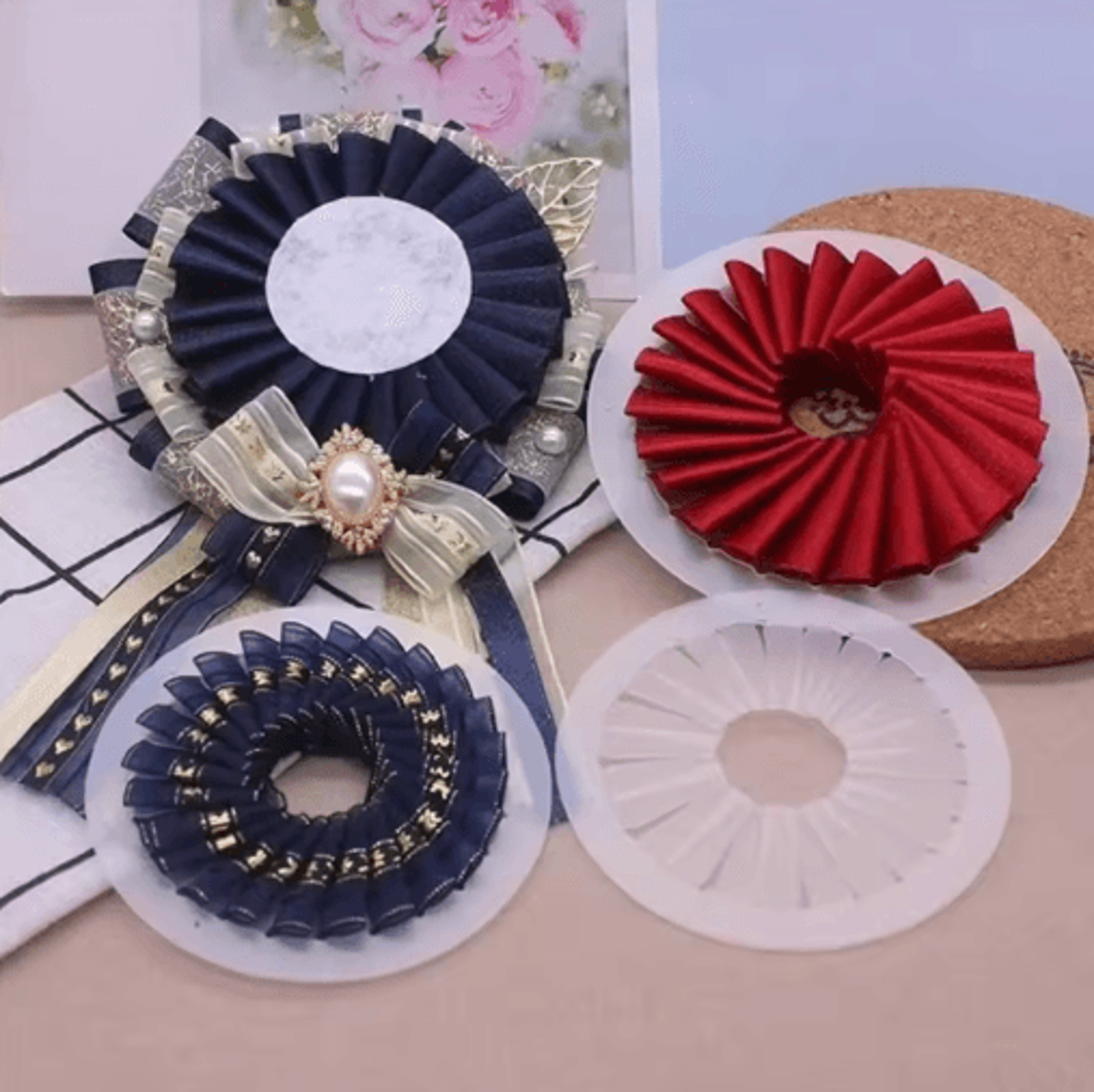 91215cm DIY Ribbon Rosette Flower Maker 5