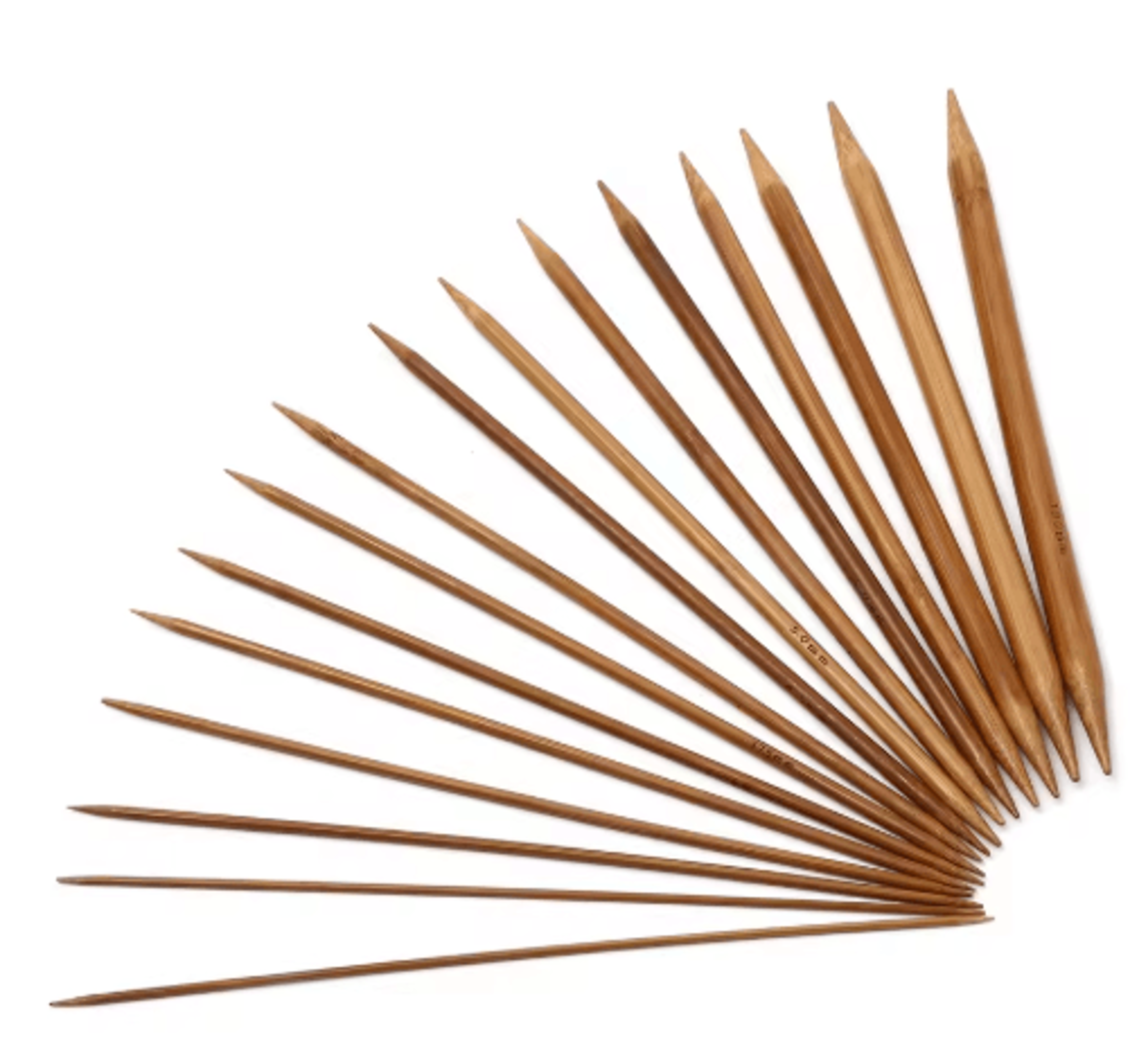5PCS Bamboo DoublePointed Knitting Needles 8