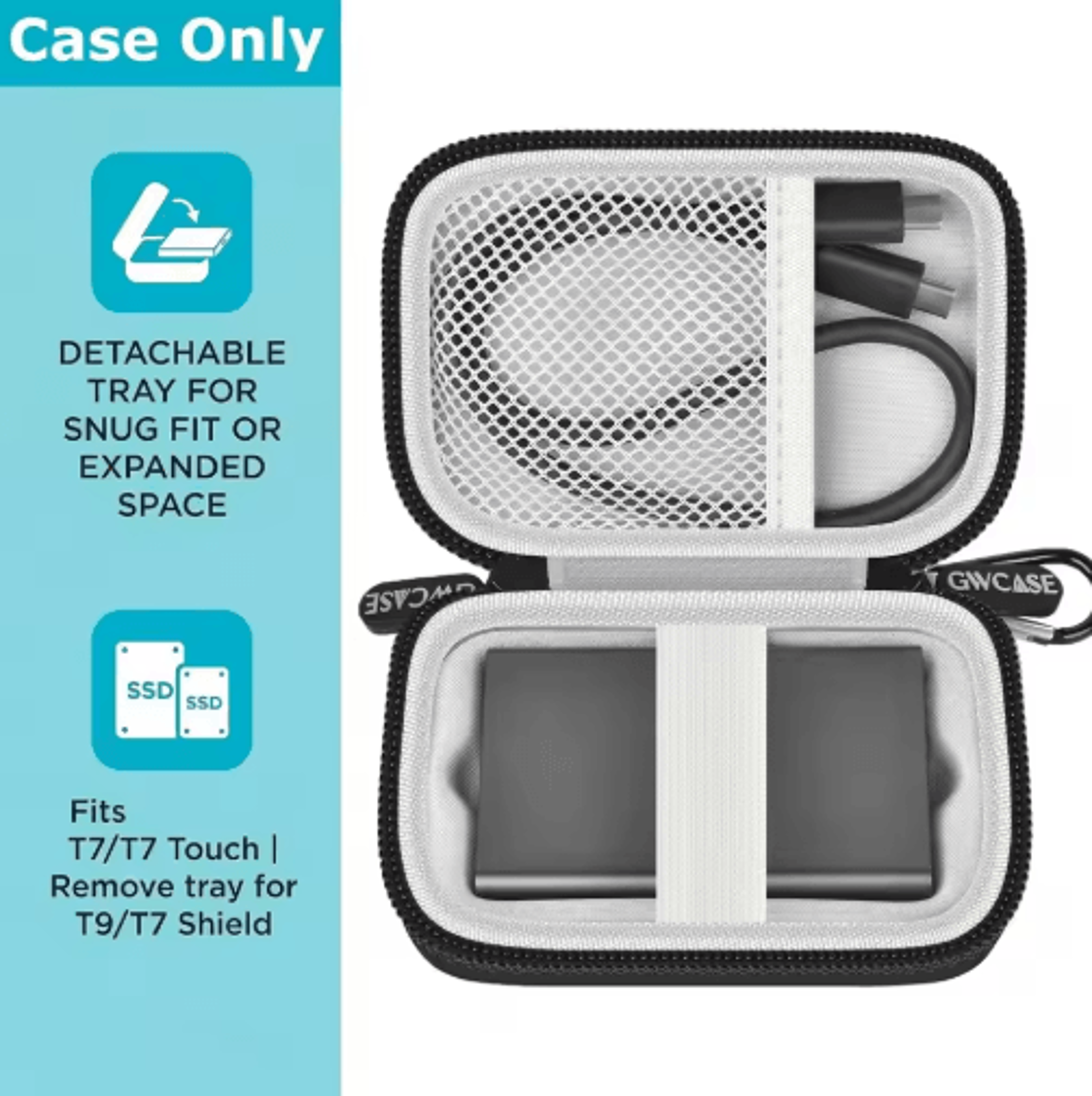 Hard Travel Case For Samsung T7  T7 Touch Portable SSD 8