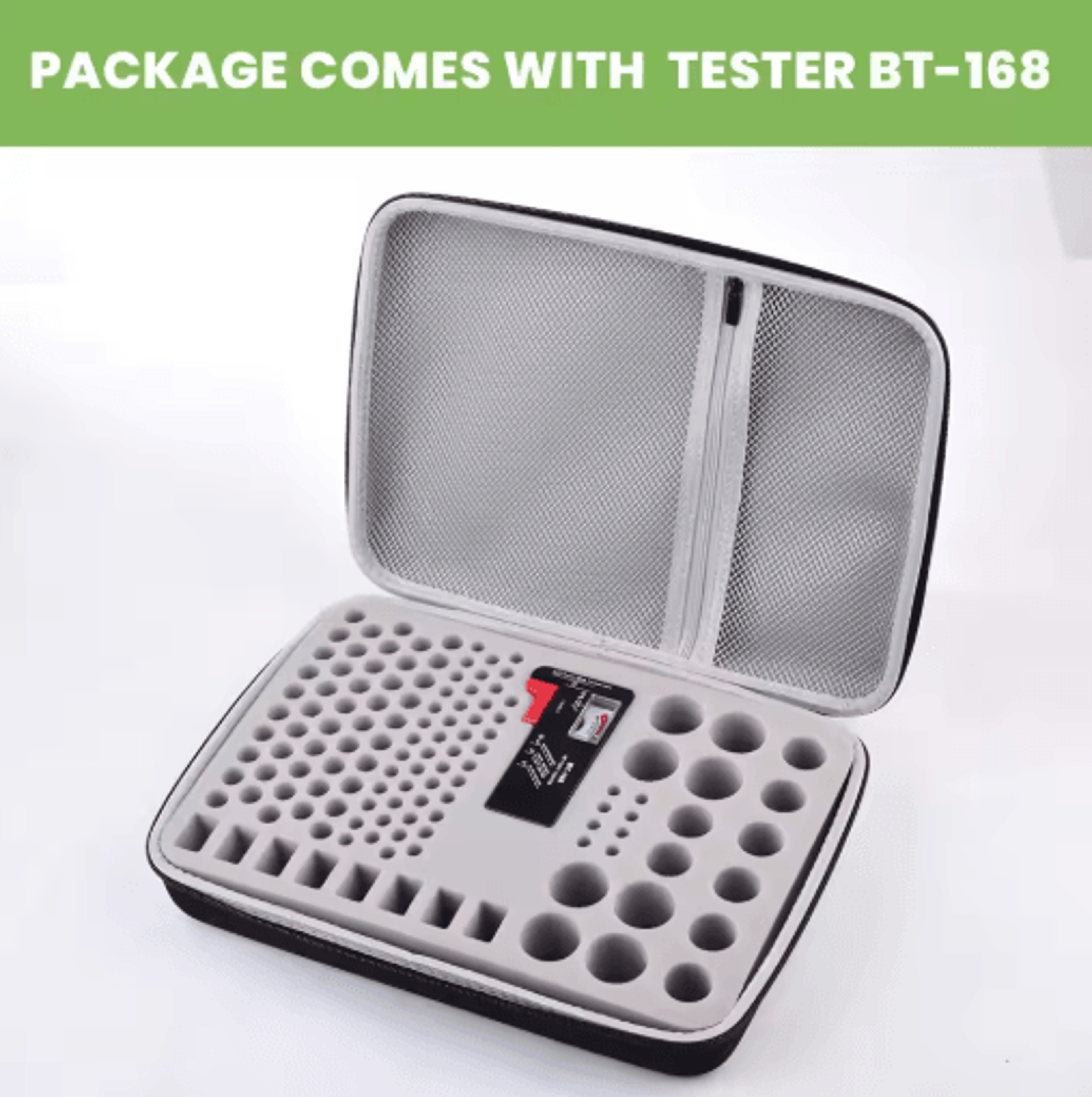 225Slot Battery Organizer Storage Case With BT168 Tester 6