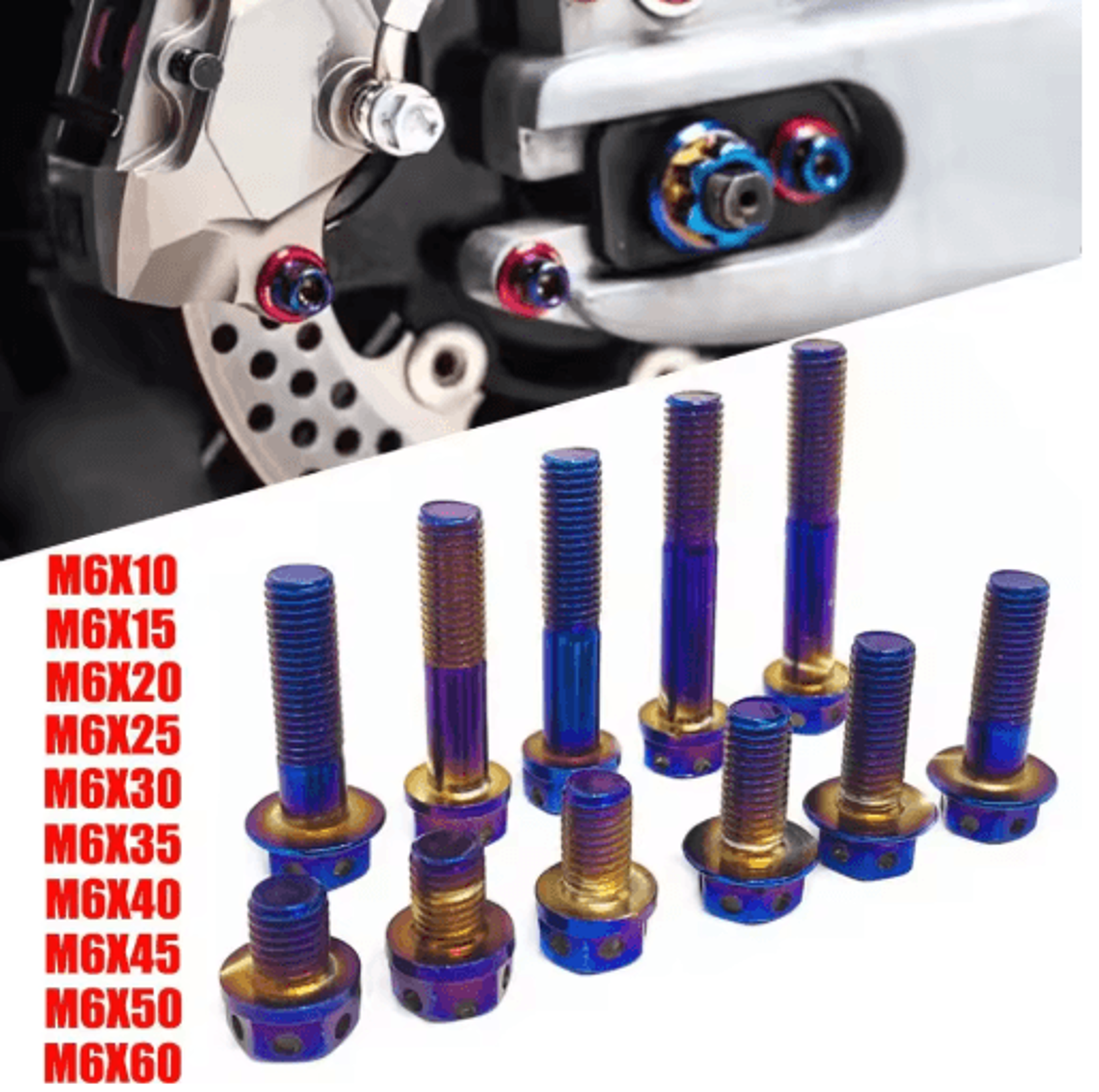 m6 titanium flange hex bolt with drilled hole