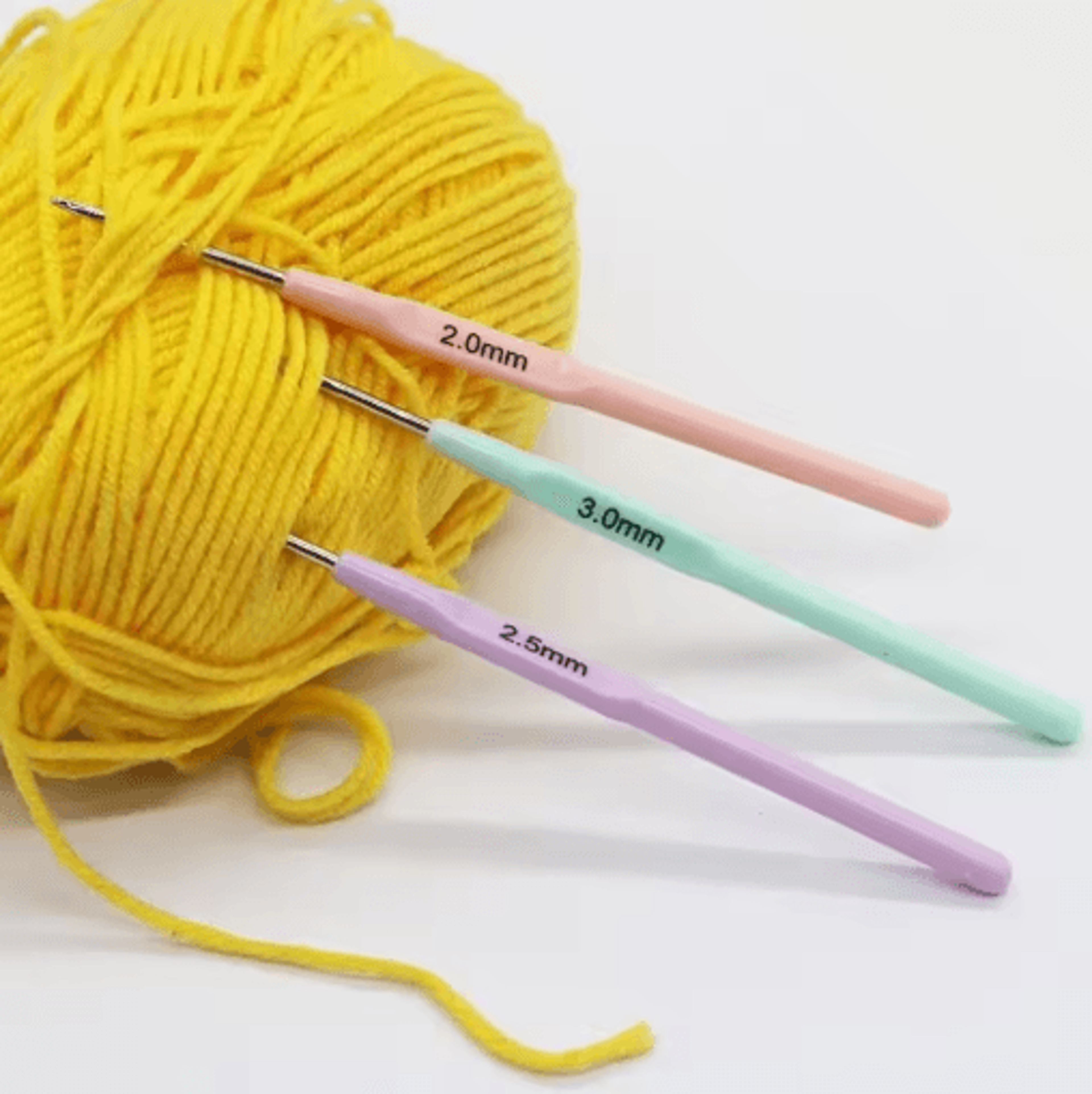 3Piece Ergonomic Crochet Hook Set  202530mm 5