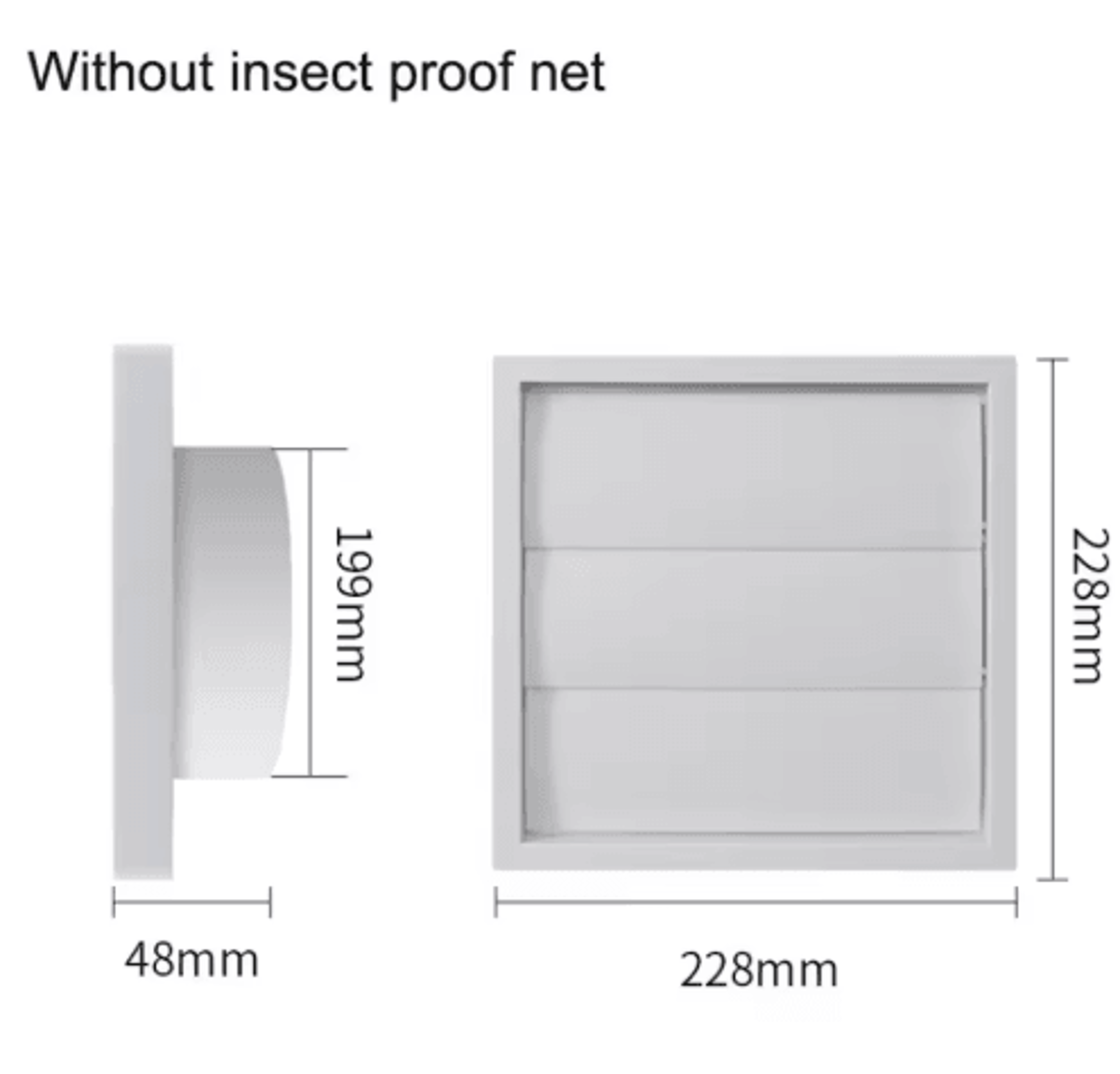 White OneWay Exhaust Vent Cover Grille With Screen 1