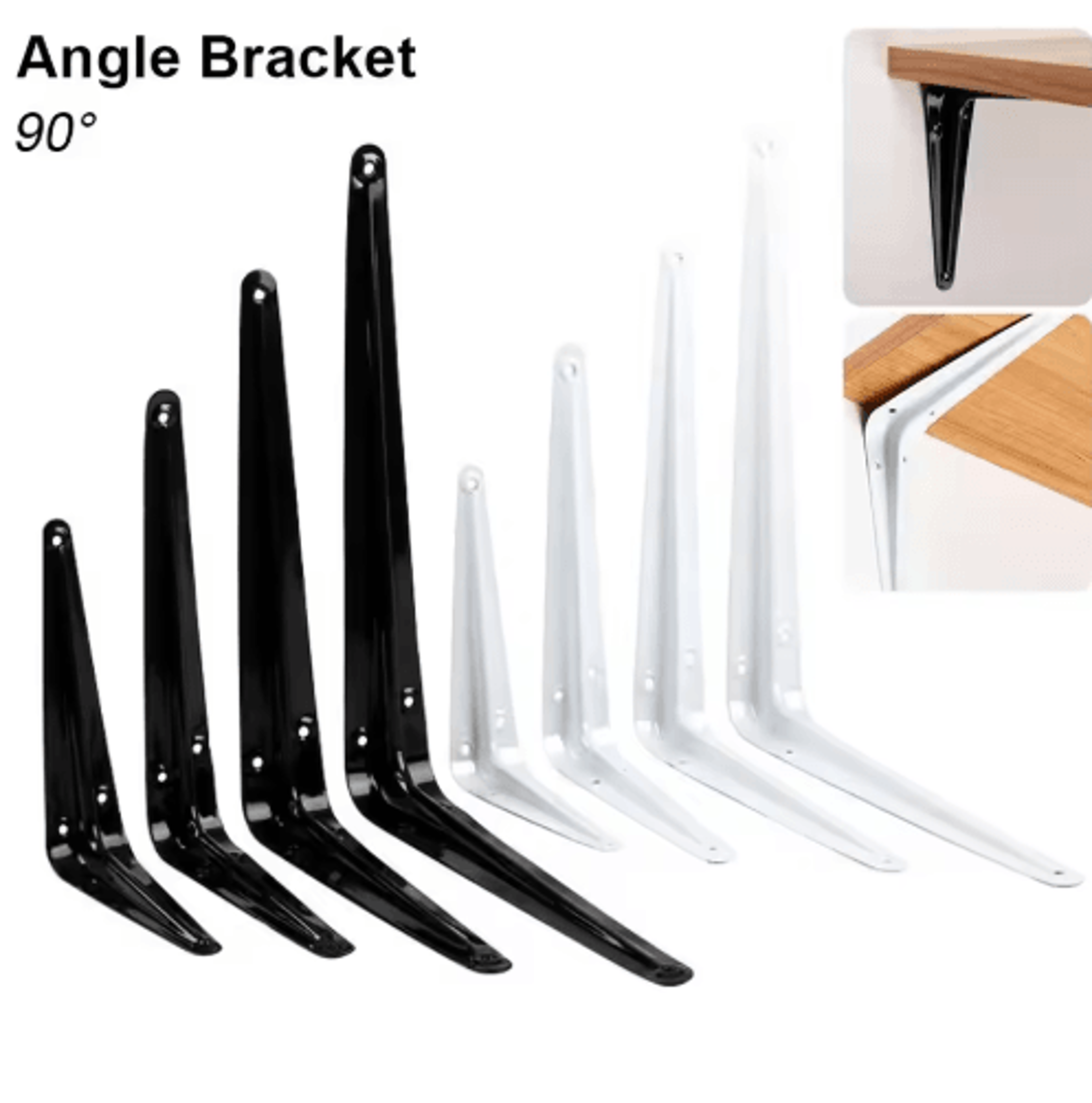 4–14 inch l-shaped metal shelf support bracket