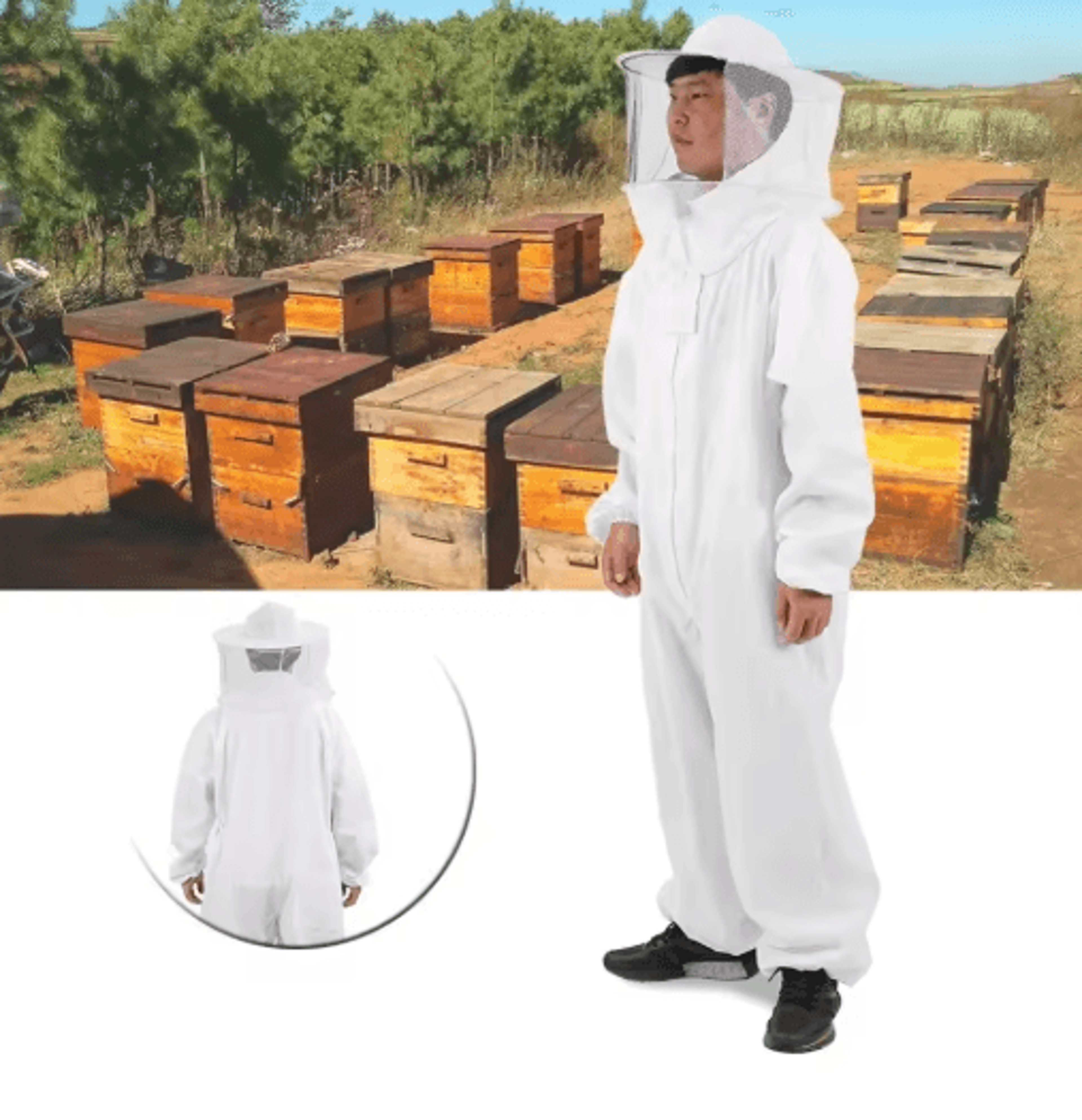 Professional Breathable Beekeeping Protective Suit 6