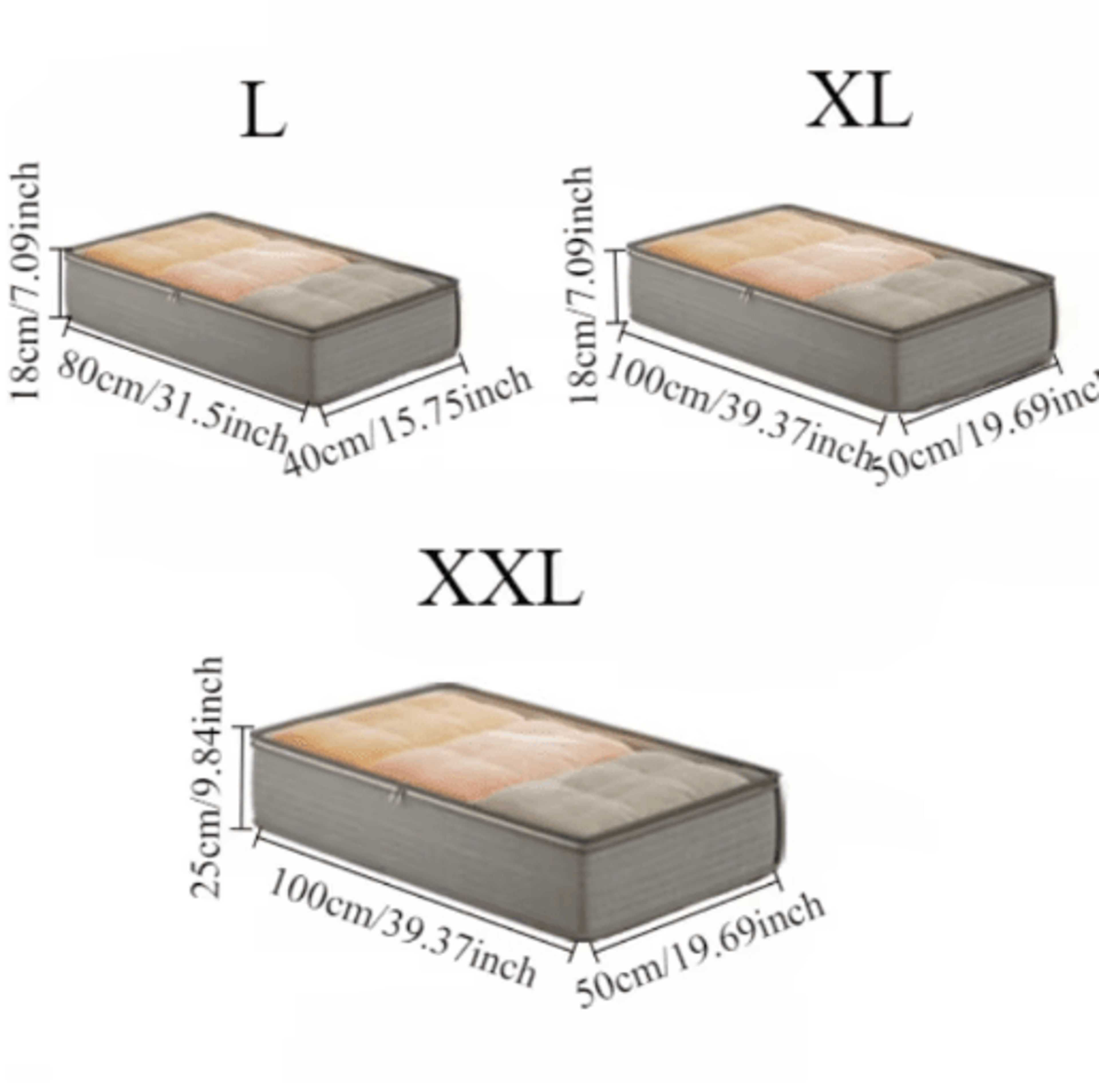 Foldable UnderBed Storage Organizer For Clothes  Linens 5