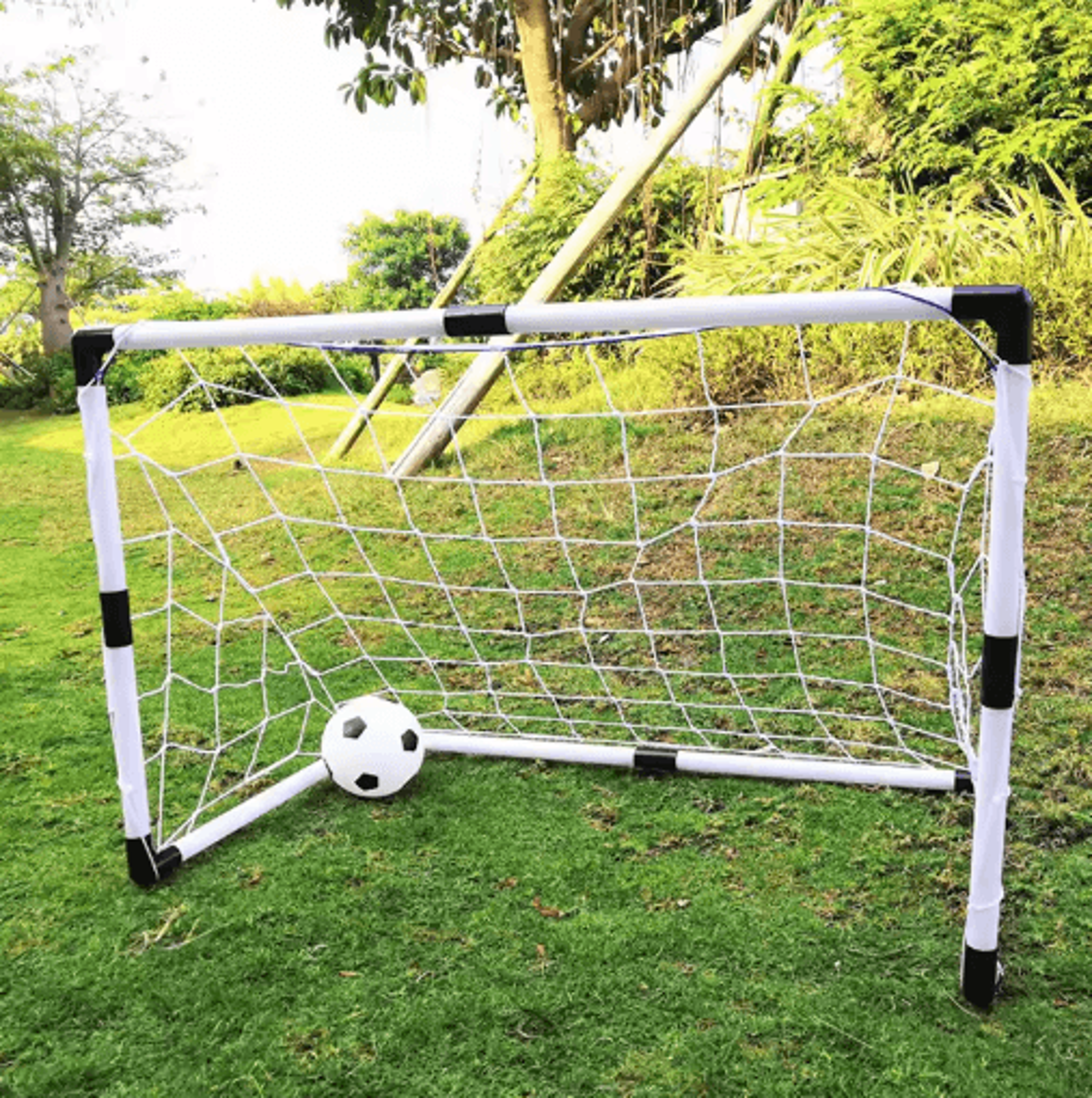 Portable Folding Soccer Goal Set  Indoor  Outdoor Football Training Net With Ball 4