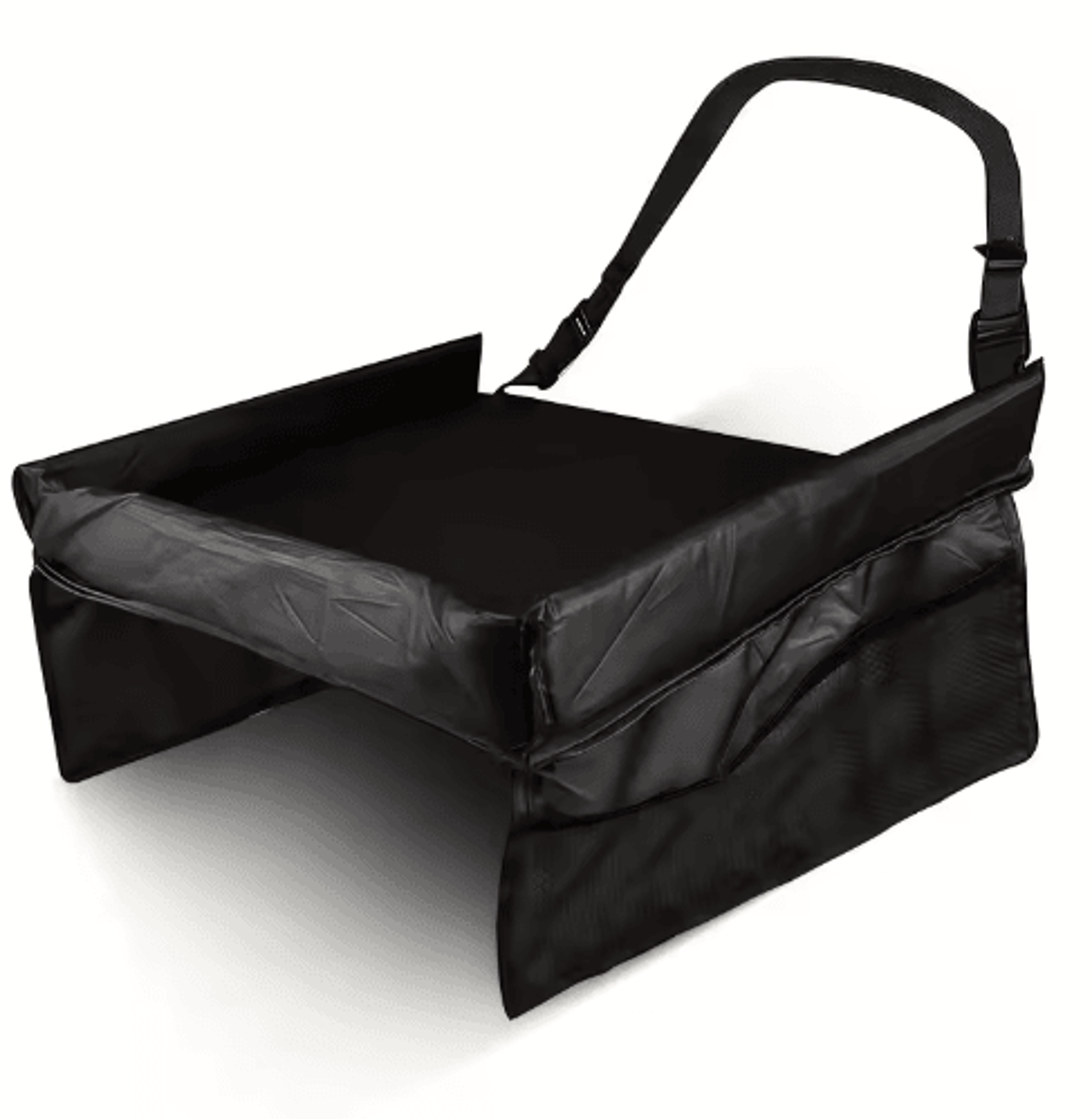 Foldable Expandable Car Seat Travel Tray  Lightweight Backseat Organizer With Storage Pockets 1