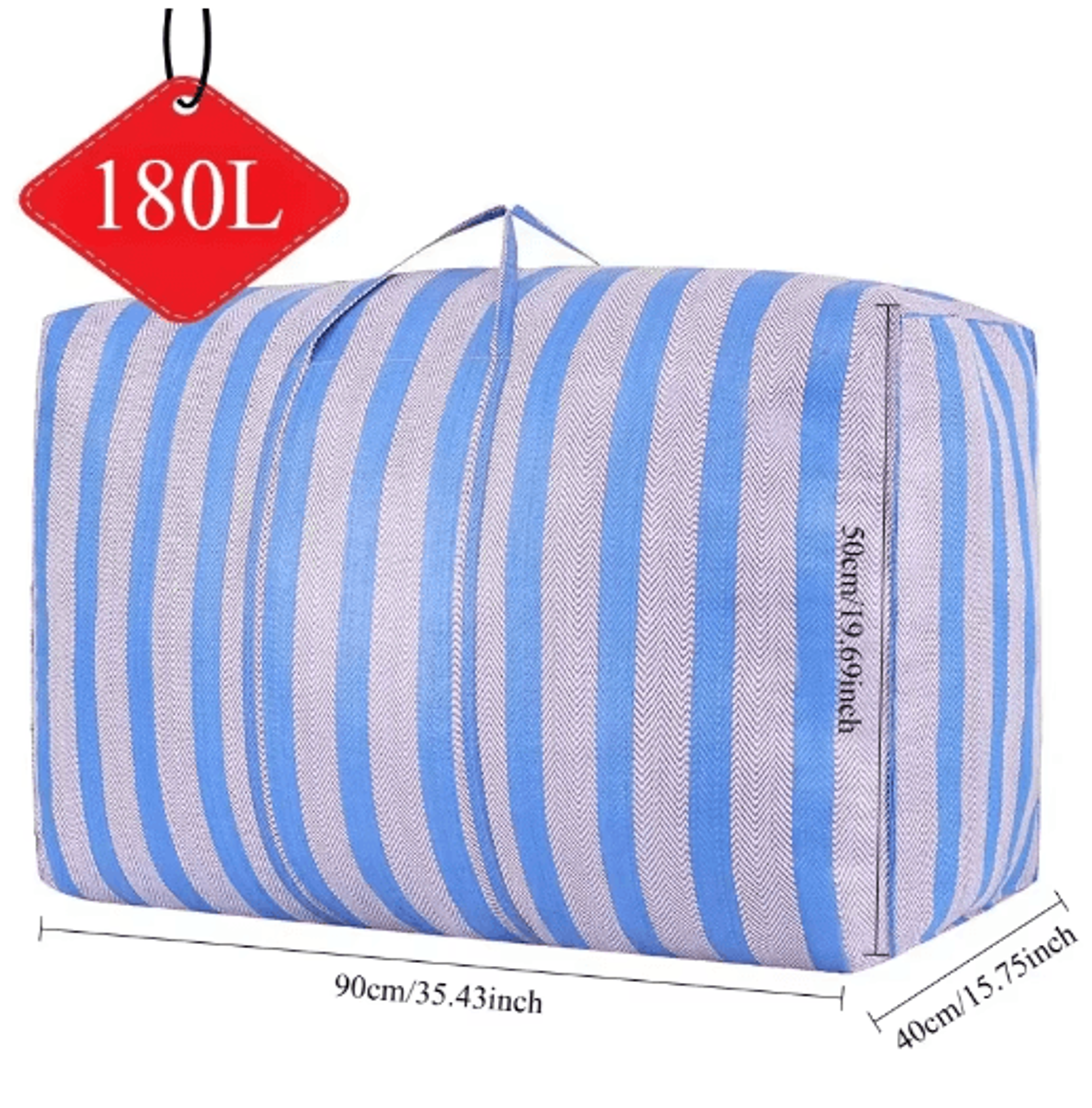 180L HeavyDuty Storage Bag  Reinforced Portable Organizer For Moving Travel  Camping 5