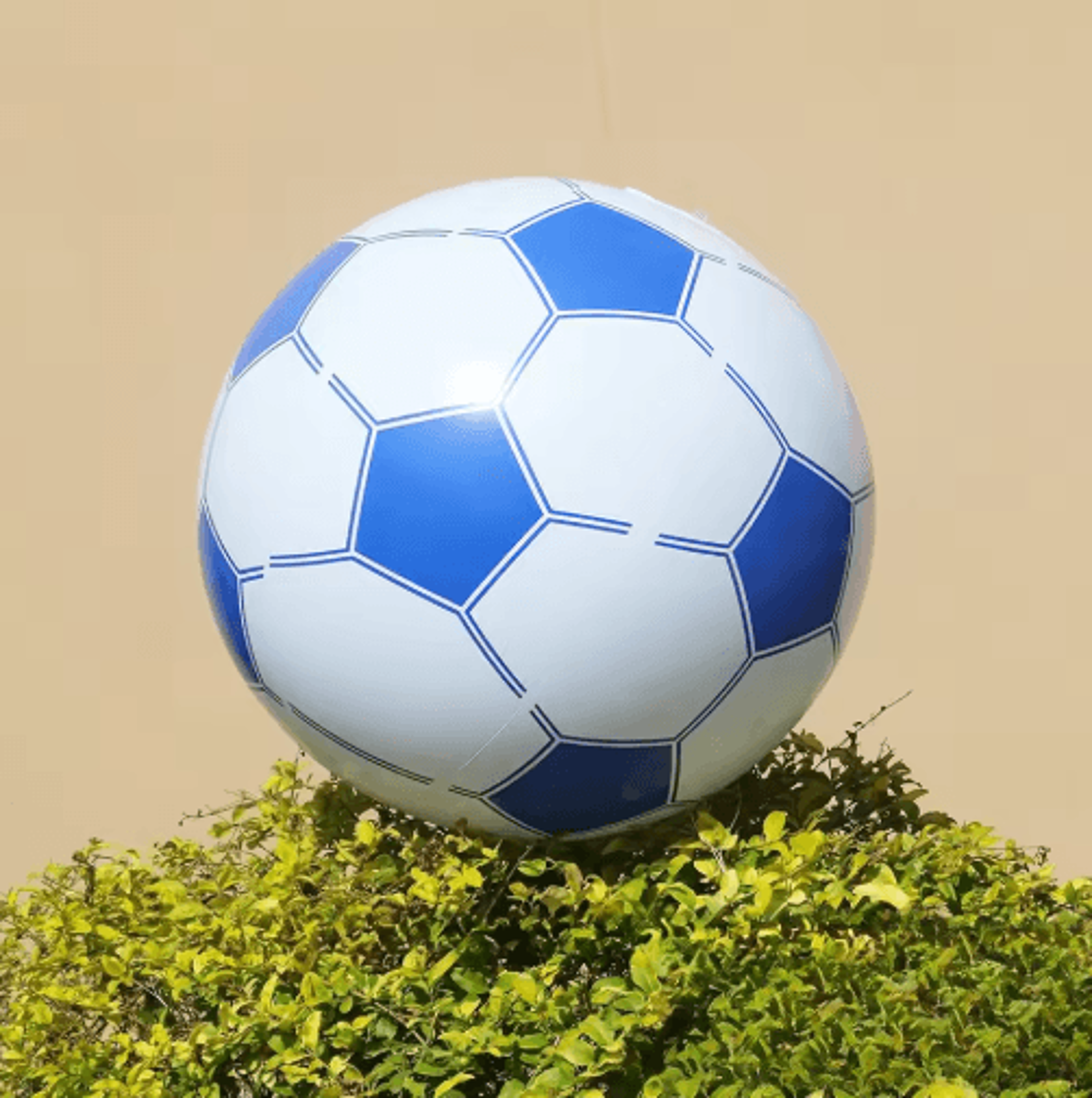 Giant 4D Blue Soccer Foil Balloon  Round Sports Party Decoration 1