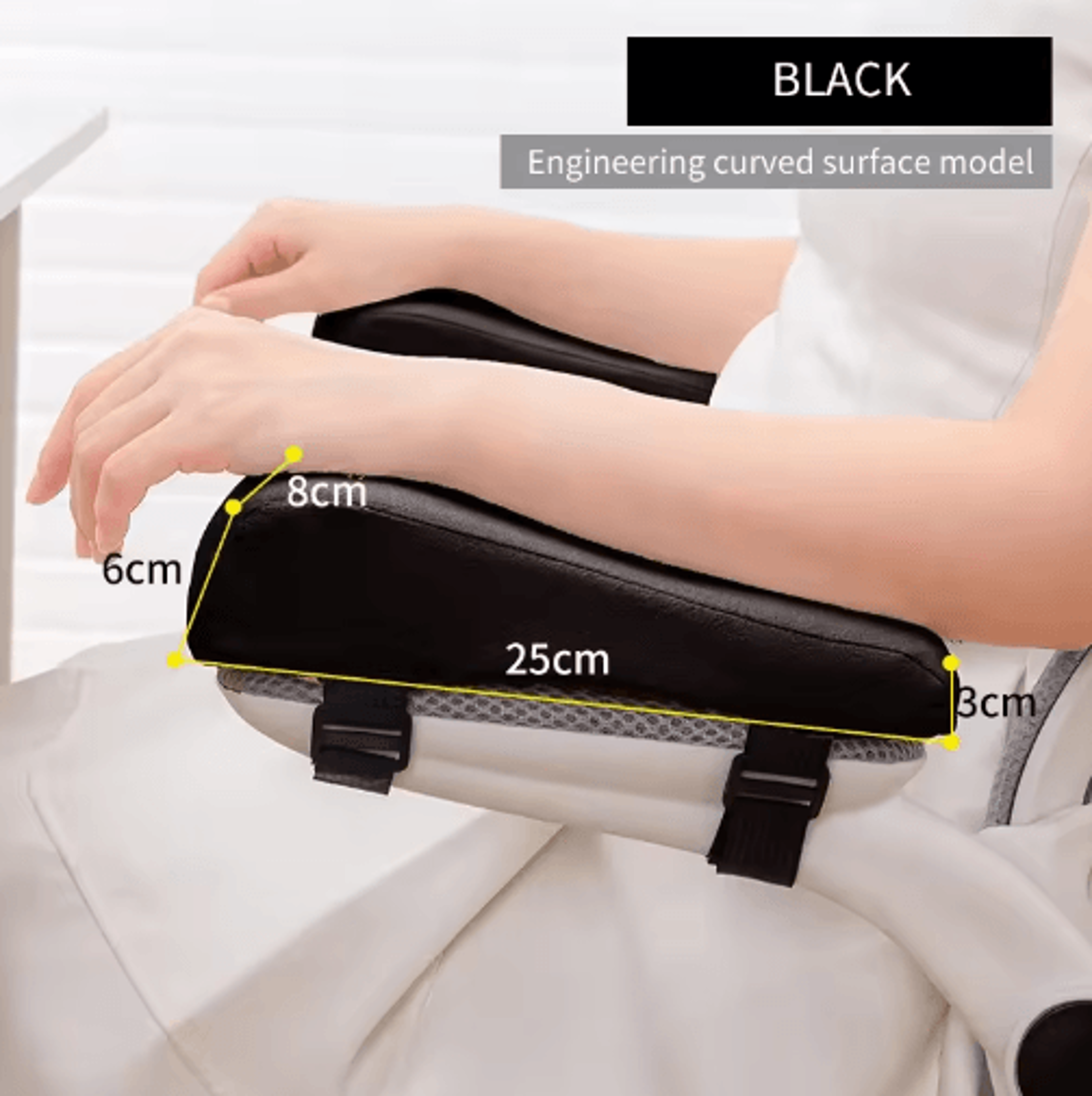 1 Pair Foam Chair Armrest Pads  Soft Elbow Support Cushions For Office Chairs 2