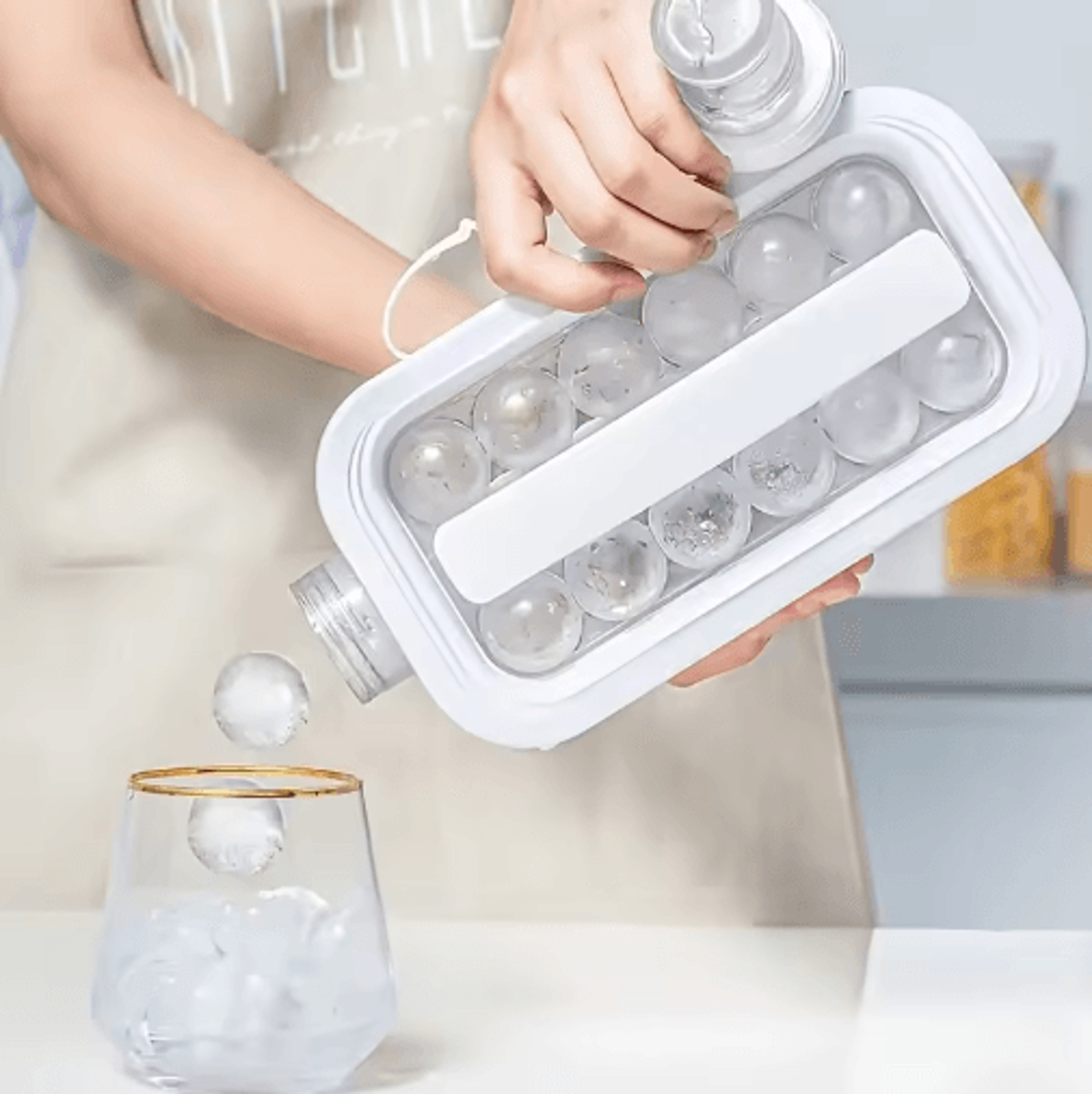 portable large-capacity ice tray – compressible ice cube mold for refrigerator