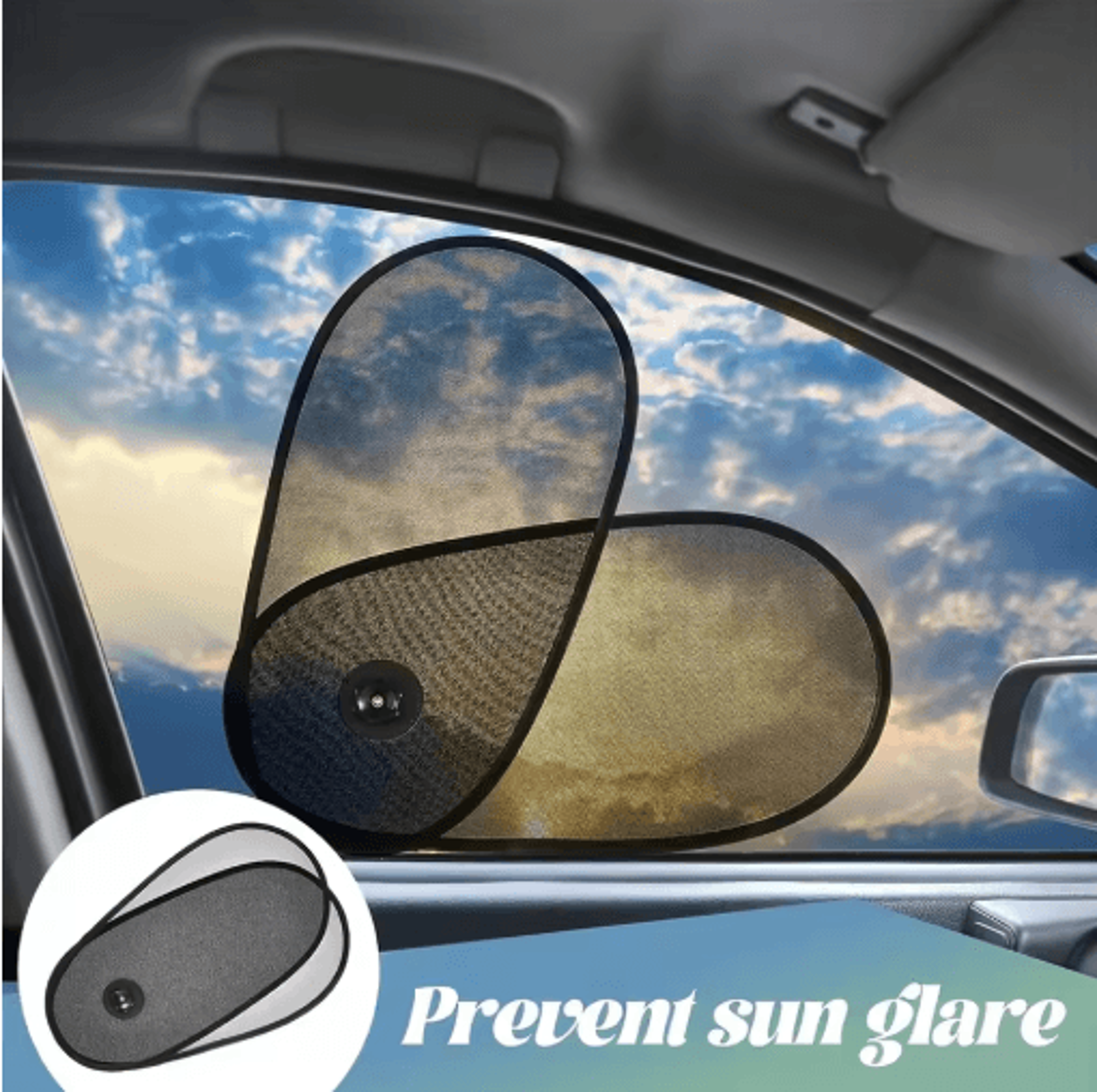 2-in-1 telescopic car side window shade – heat-insulating sun blocker