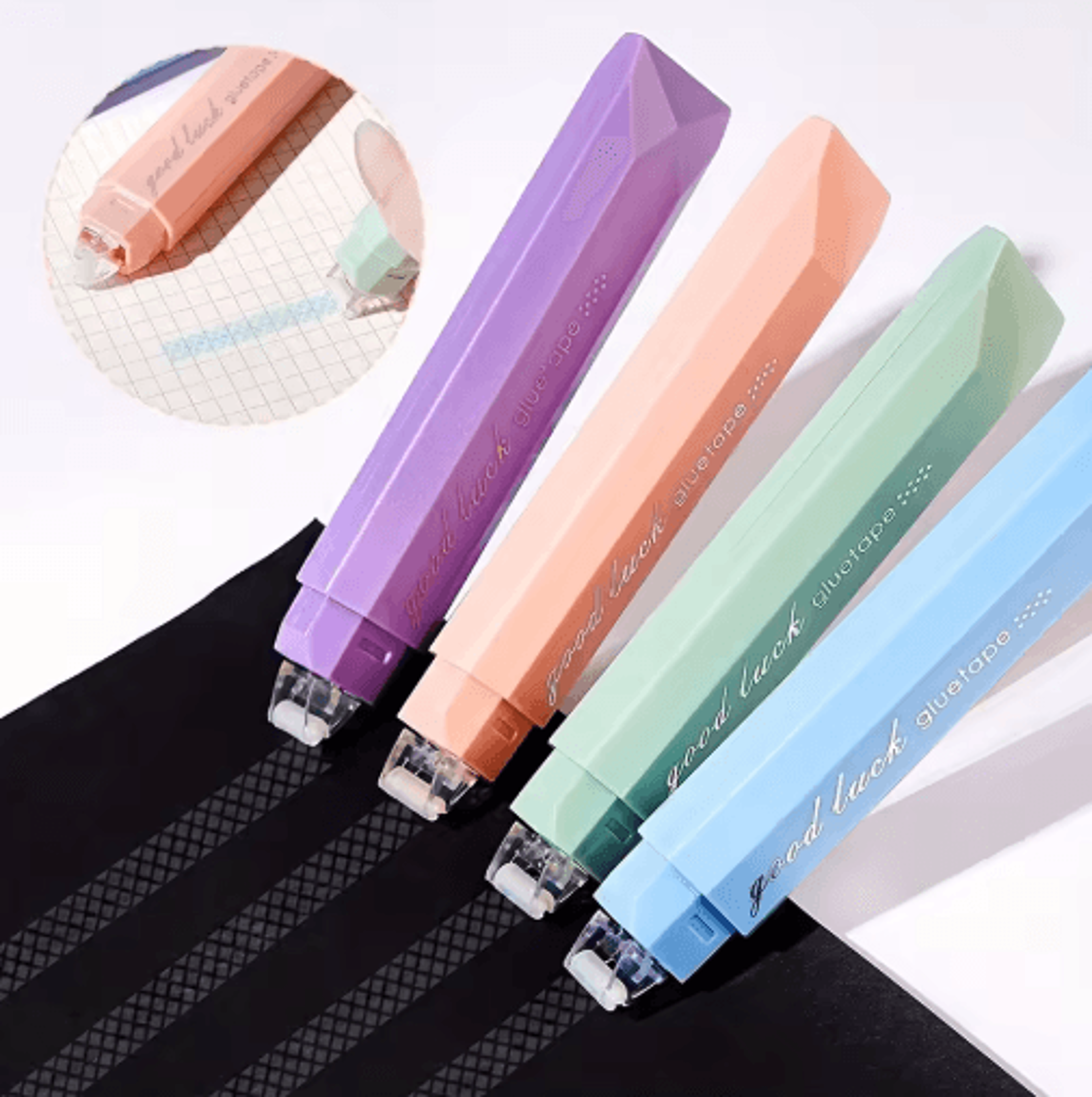 4Pcs Waterproof Adhesive Roller Tape  MessFree Glue Tape For Crafts  Scrapbooking 6