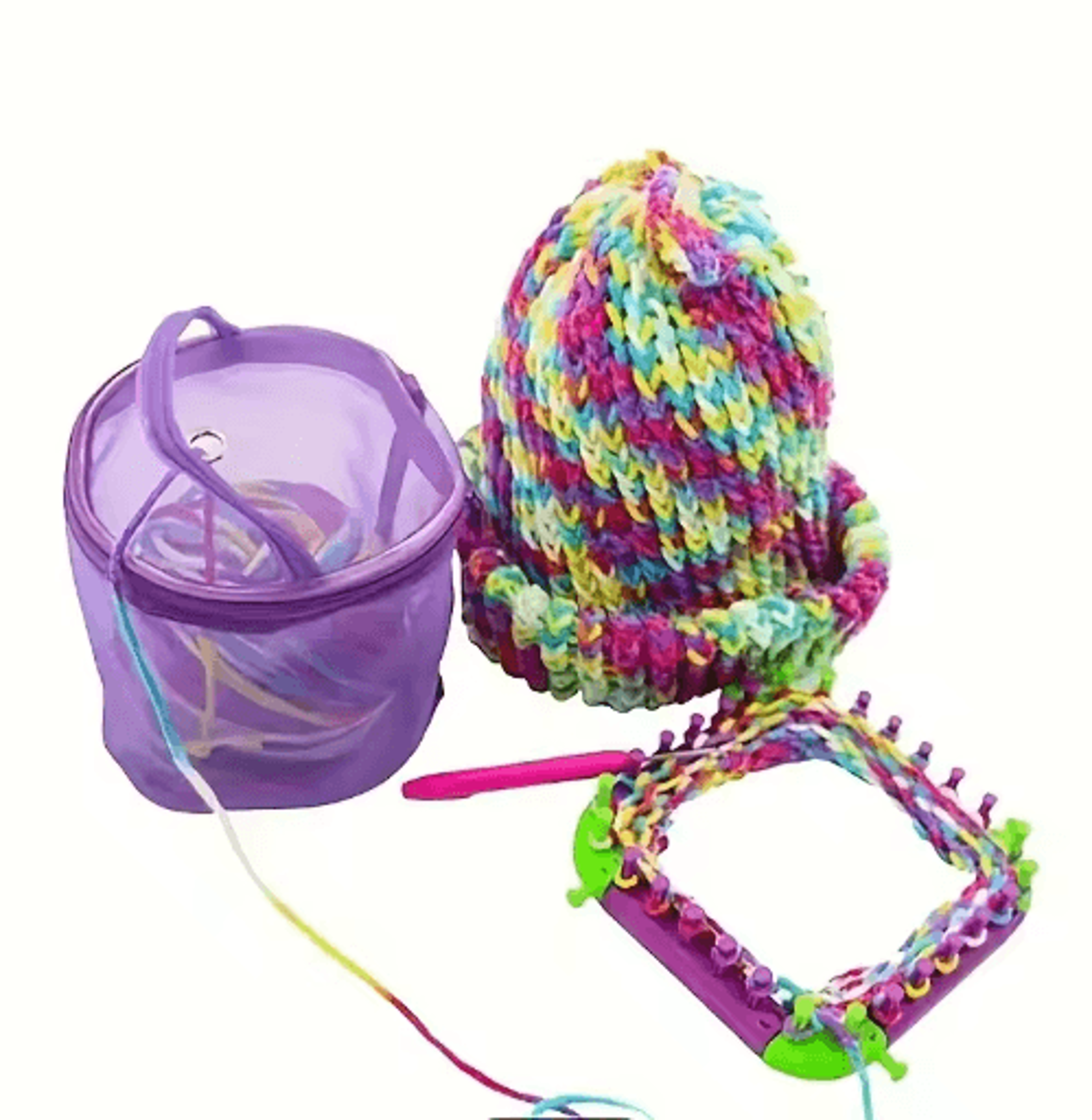 Colorful Nylon Mesh Yarn Storage Bag  Zipper Knitting  Crochet Organizer 4