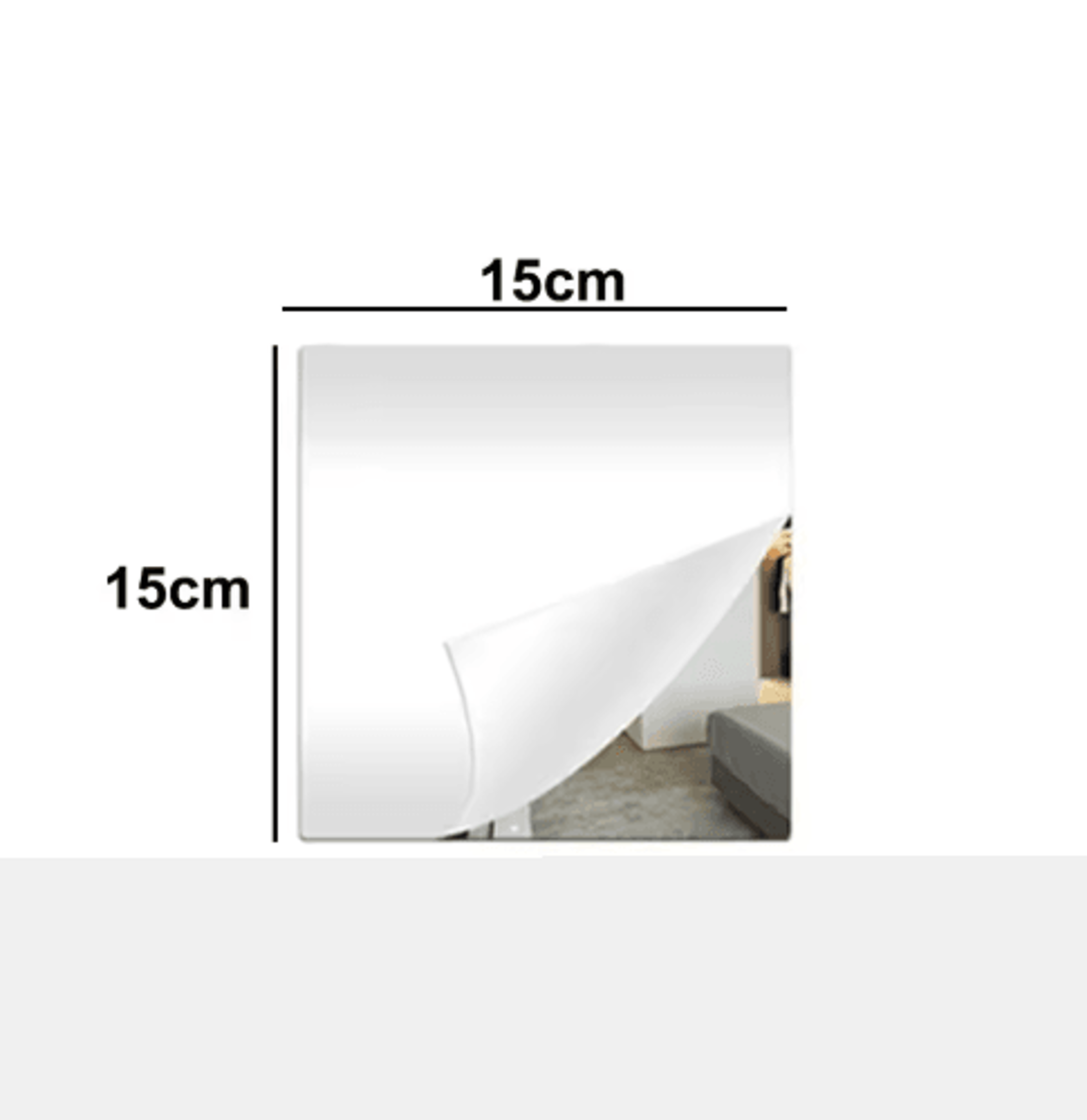 SelfAdhesive Acrylic Mirror Sheet  16mm Shatterproof NonGlass Mirror 1
