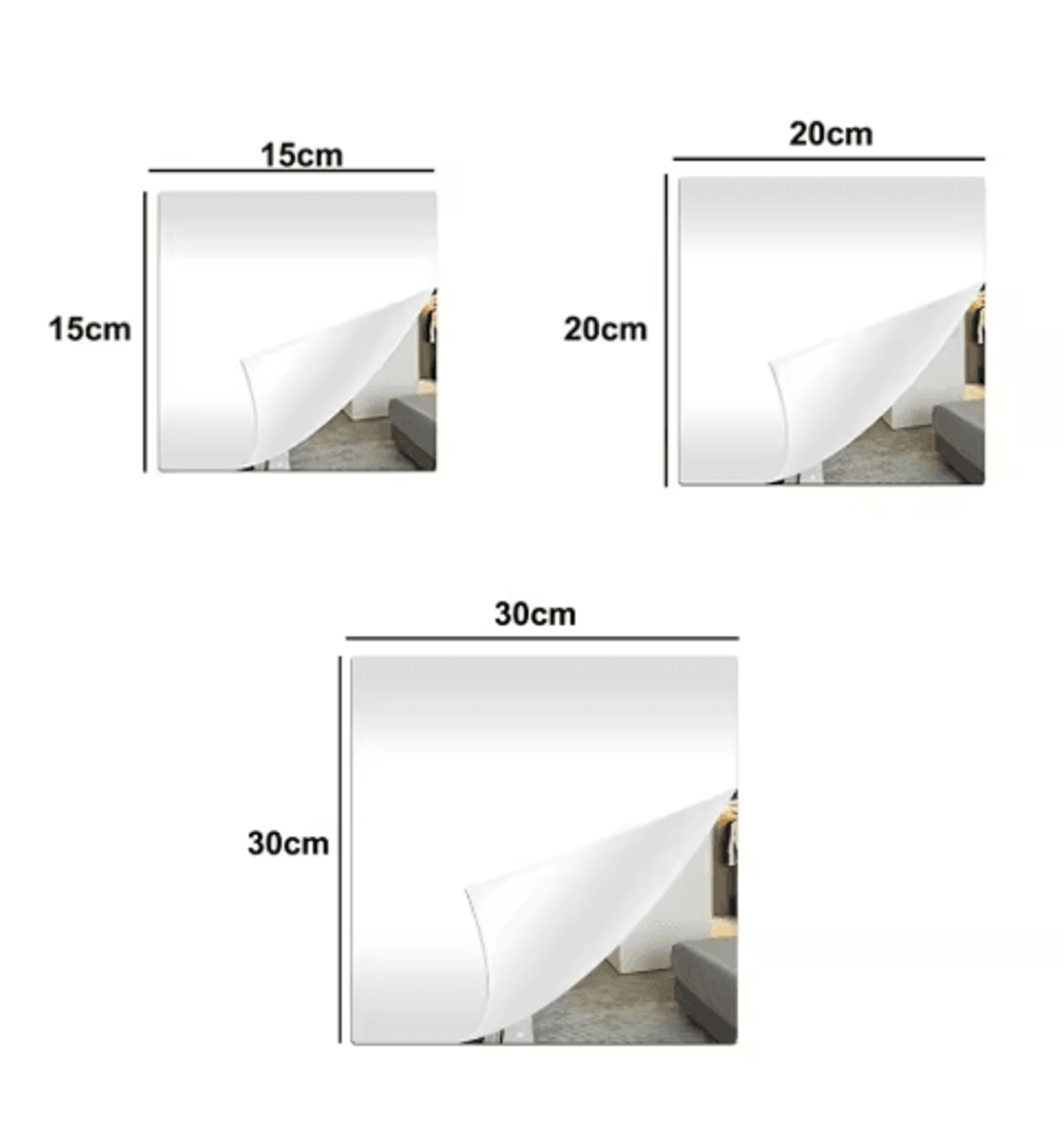 SelfAdhesive Acrylic Mirror Sheet  16mm Shatterproof NonGlass Mirror 4